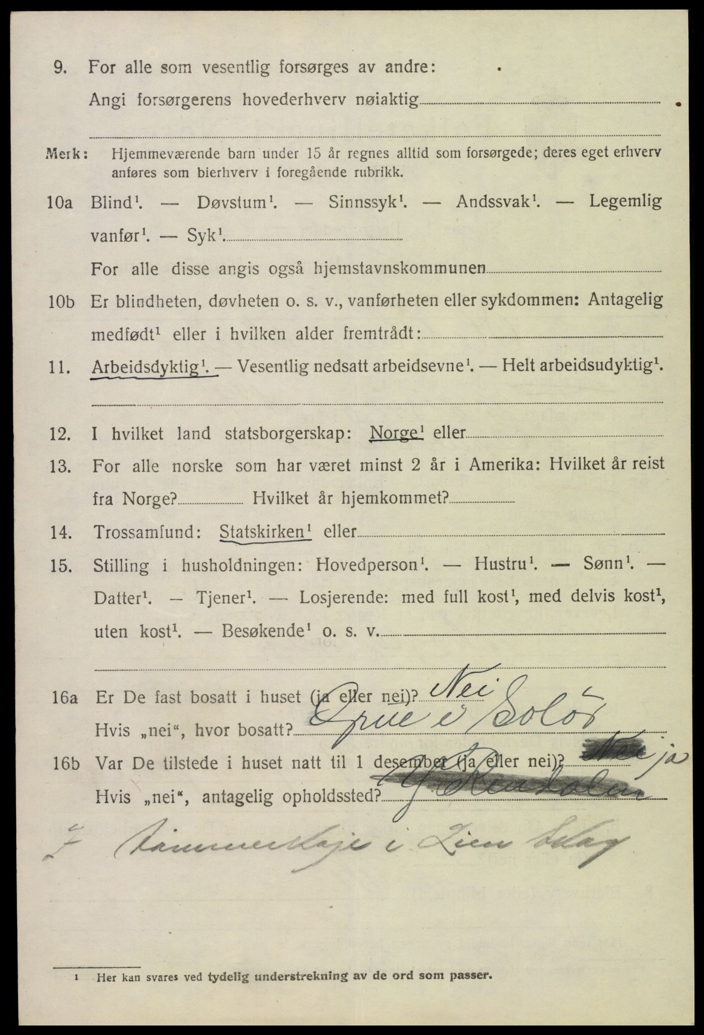 SAH, 1920 census for Ytre Rendal, 1920, p. 3914