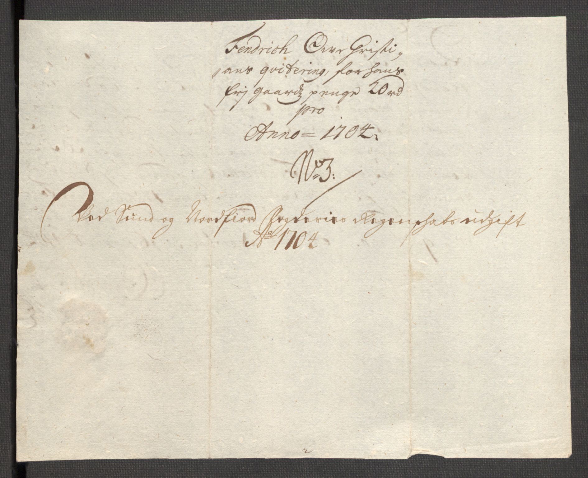 Rentekammeret inntil 1814, Reviderte regnskaper, Fogderegnskap, RA/EA-4092/R53/L3428: Fogderegnskap Sunn- og Nordfjord, 1704, p. 248