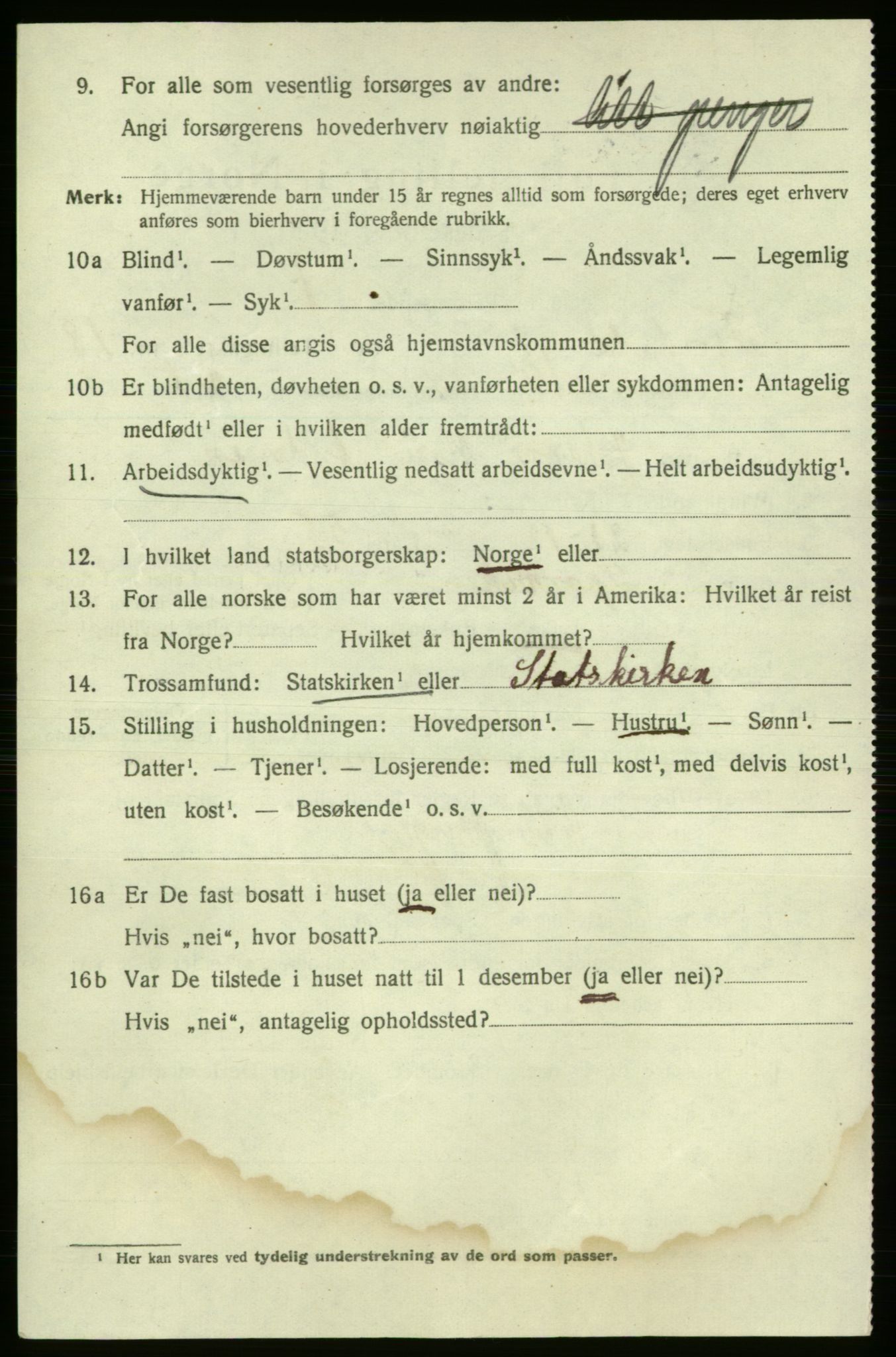 SAO, 1920 census for Fredrikshald, 1920, p. 27460