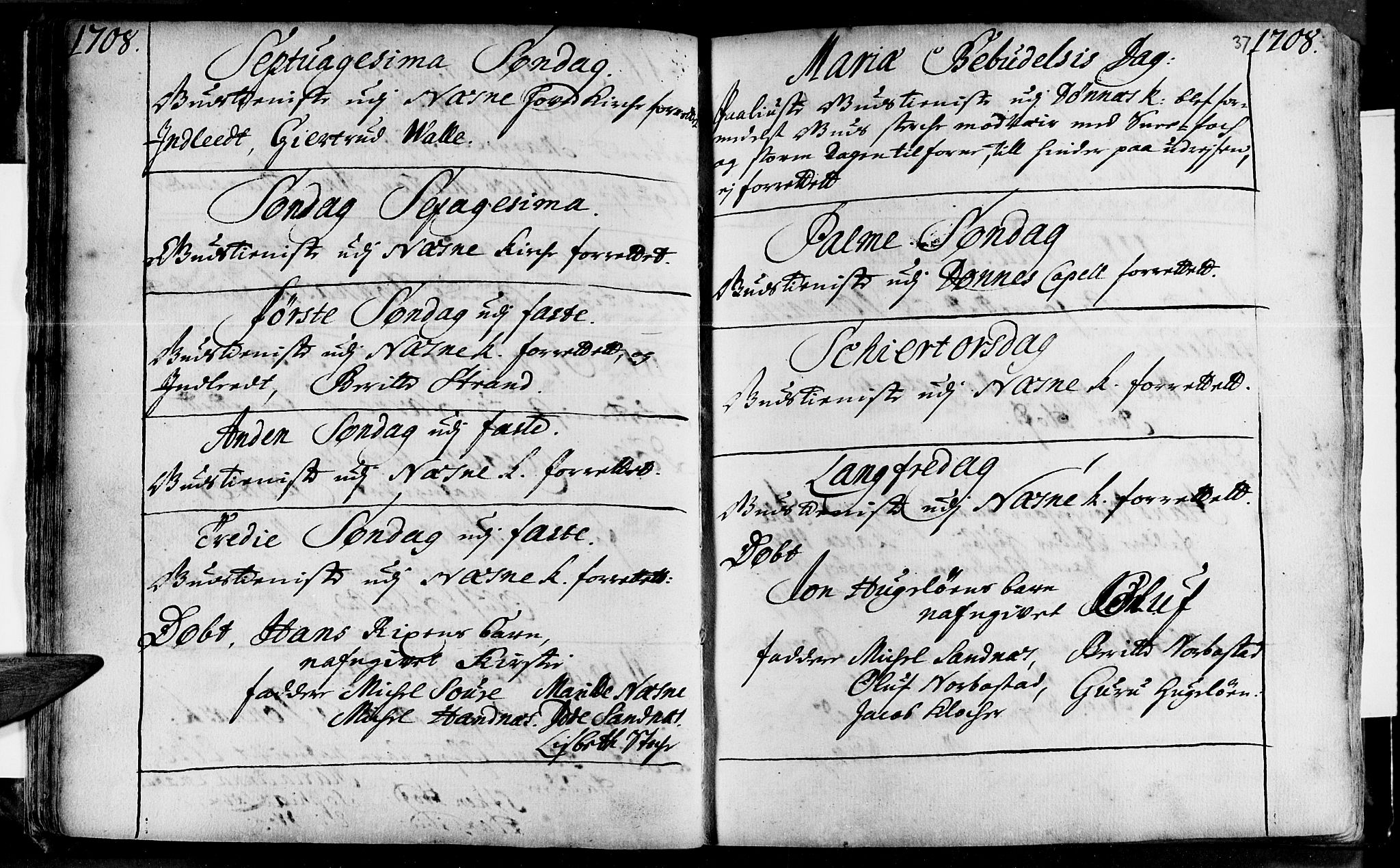 Ministerialprotokoller, klokkerbøker og fødselsregistre - Nordland, AV/SAT-A-1459/838/L0542: Parish register (official) no. 838A01, 1704-1737, p. 37