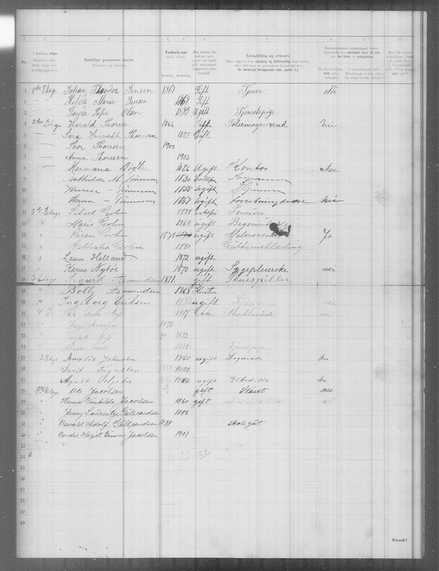 OBA, Municipal Census 1902 for Kristiania, 1902, p. 7651