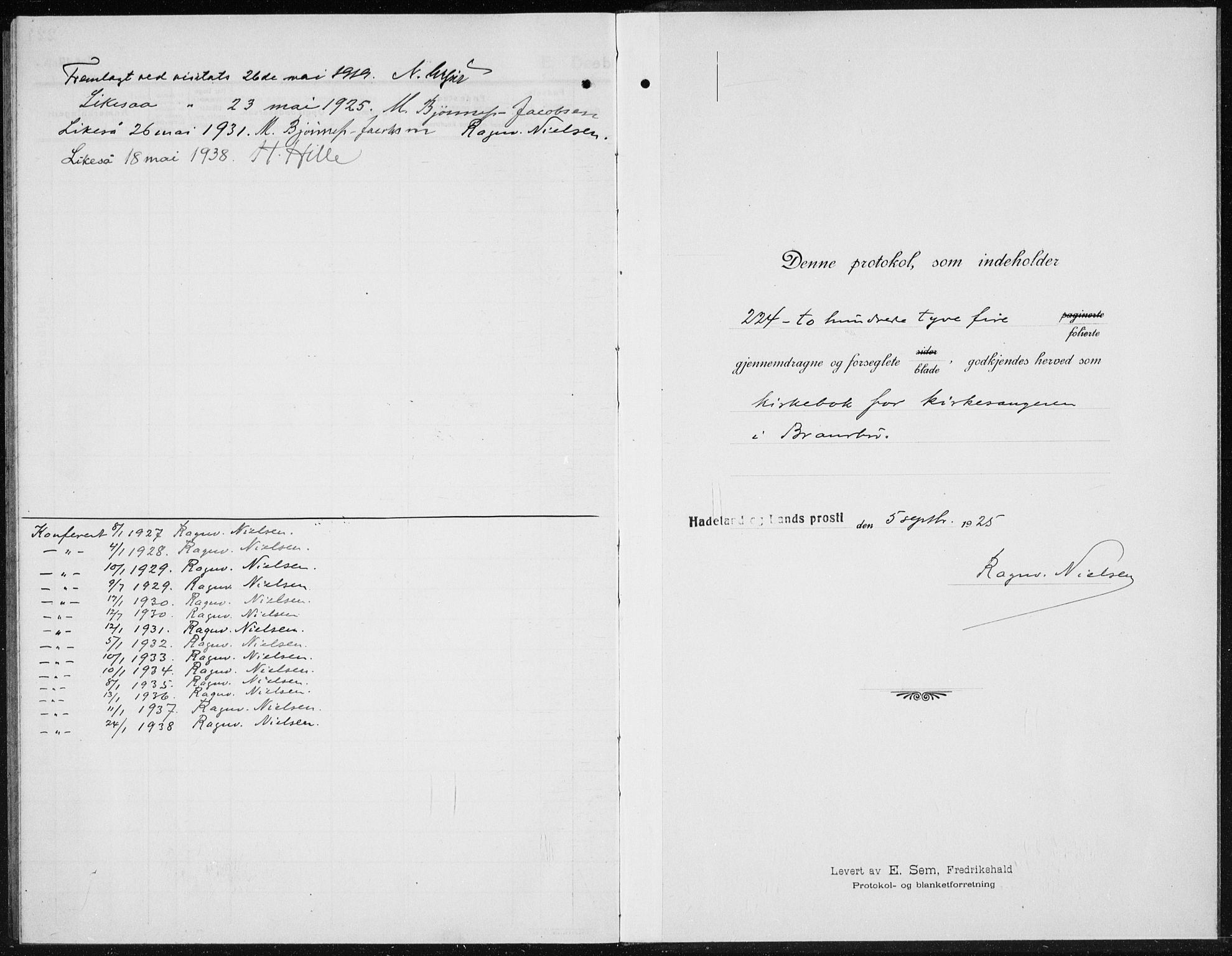 Brandbu prestekontor, AV/SAH-PREST-114/H/Ha/Hab/L0001: Parish register (copy) no. 1, 1914-1937