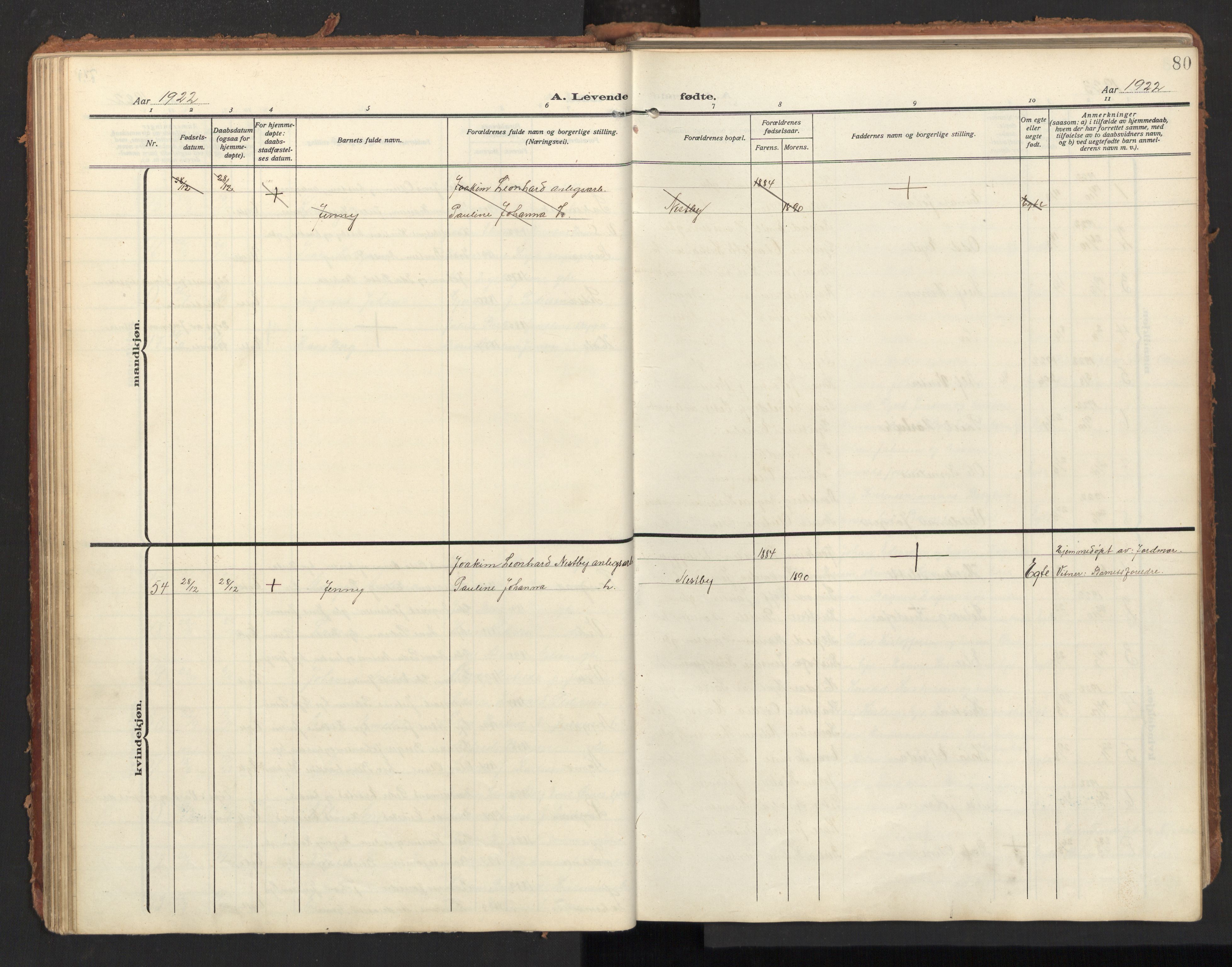 Ministerialprotokoller, klokkerbøker og fødselsregistre - Nordland, AV/SAT-A-1459/847/L0683: Parish register (copy) no. 847C11, 1908-1929, p. 80