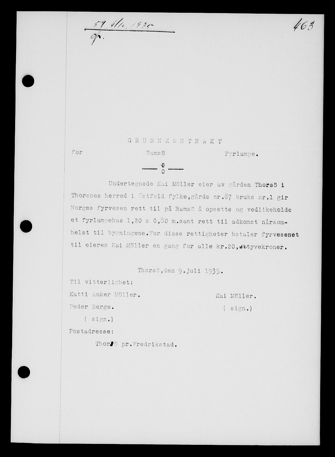 Tune sorenskriveri, AV/SAO-A-10470/G/Gb/Gbb/L0004: Mortgage book no. II 20-24, 1933-1935, Deed date: 04.10.1935