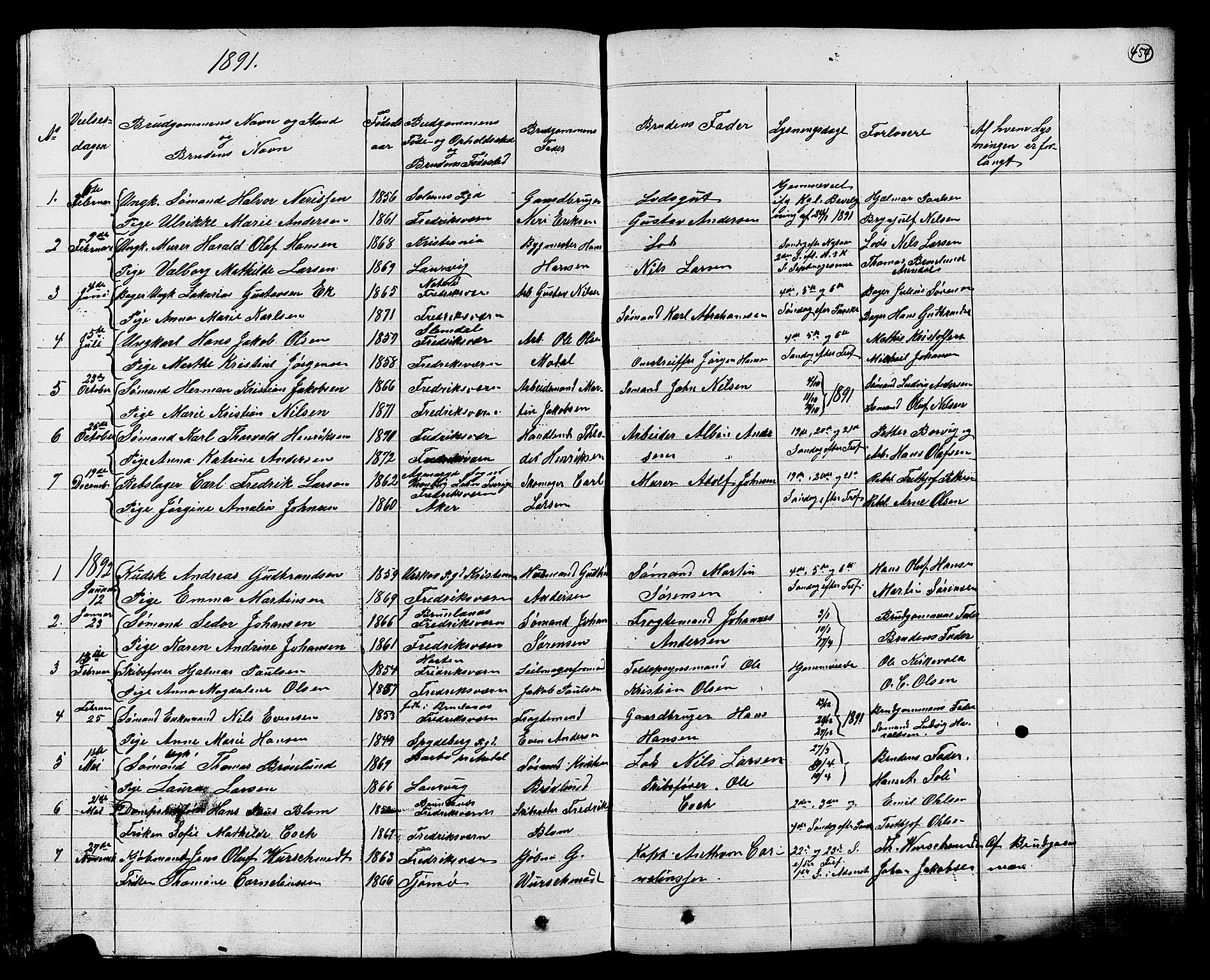 Stavern kirkebøker, AV/SAKO-A-318/G/Ga/L0002: Parish register (copy) no. 2, 1839-1909, p. 454