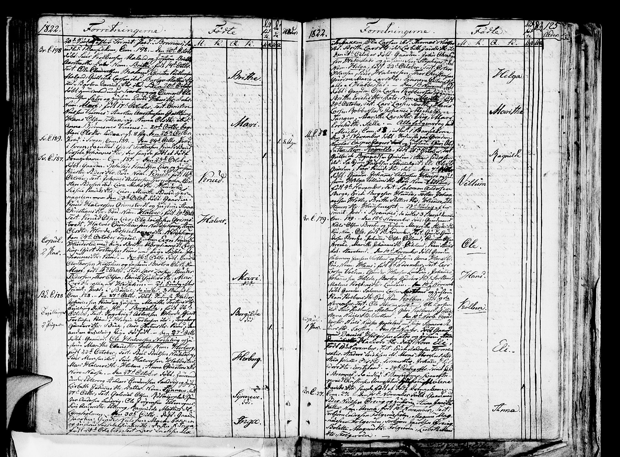 Finnås sokneprestembete, AV/SAB-A-99925/H/Ha/Haa/Haaa/L0004: Parish register (official) no. A 4, 1804-1830, p. 125