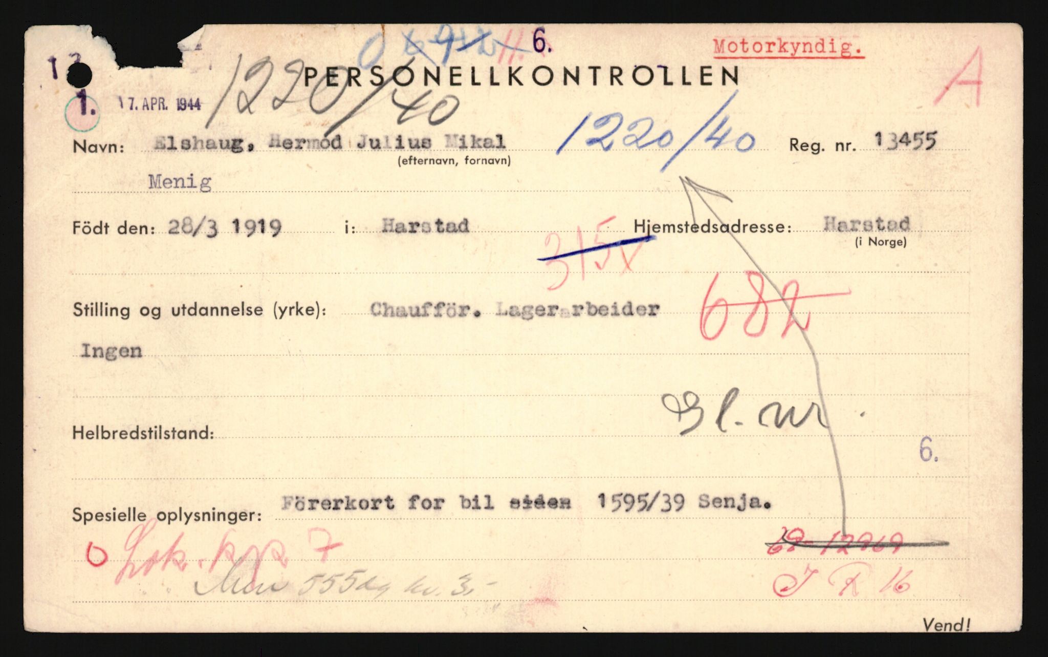 Forsvaret, Troms infanteriregiment nr. 16, AV/RA-RAFA-3146/P/Pa/L0024/0001: Rulleblad / Rulleblad for regimentets menige mannskaper, årsklasse 1940, 1940, p. 32