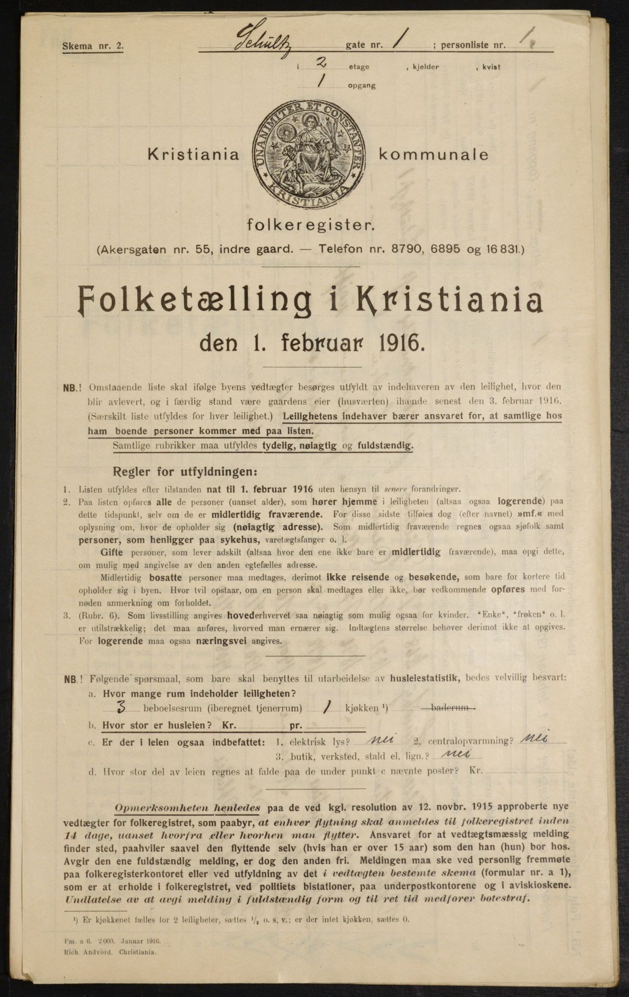 OBA, Municipal Census 1916 for Kristiania, 1916, p. 92667