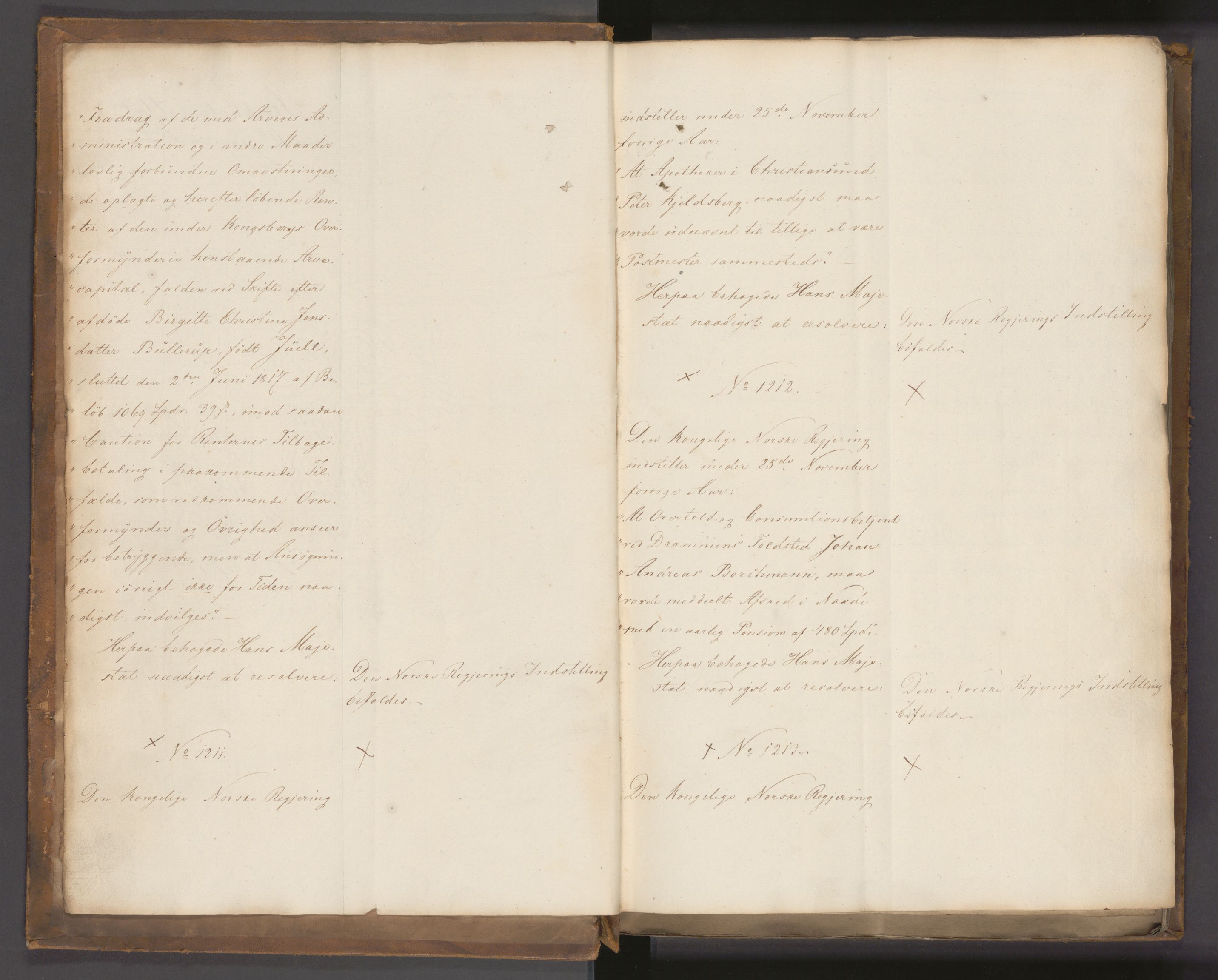 Statsrådssekretariatet, AV/RA-S-1001/A/Ab/L0022: Kgl. res. nr. 1210-1721, 1. halvår, 1826