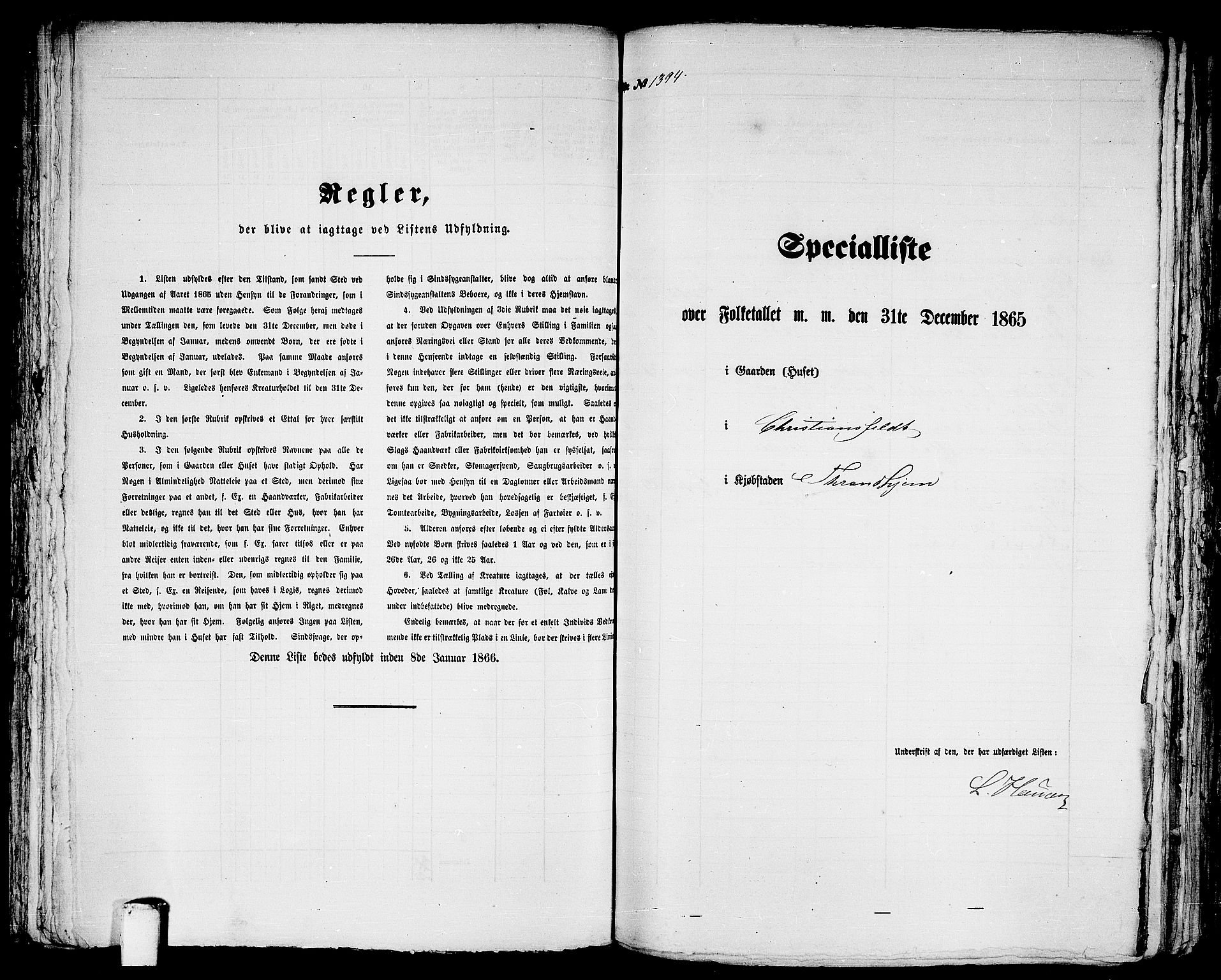 RA, 1865 census for Trondheim, 1865, p. 2887