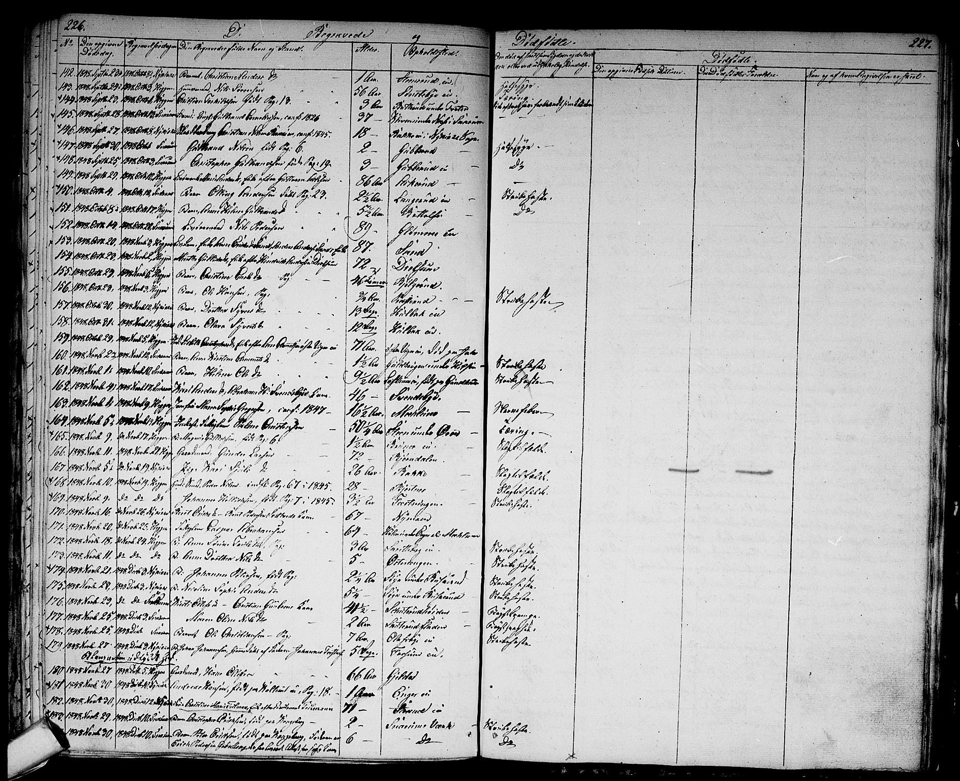 Modum kirkebøker, AV/SAKO-A-234/G/Ga/L0005: Parish register (copy) no. I 5, 1847-1853, p. 226-227