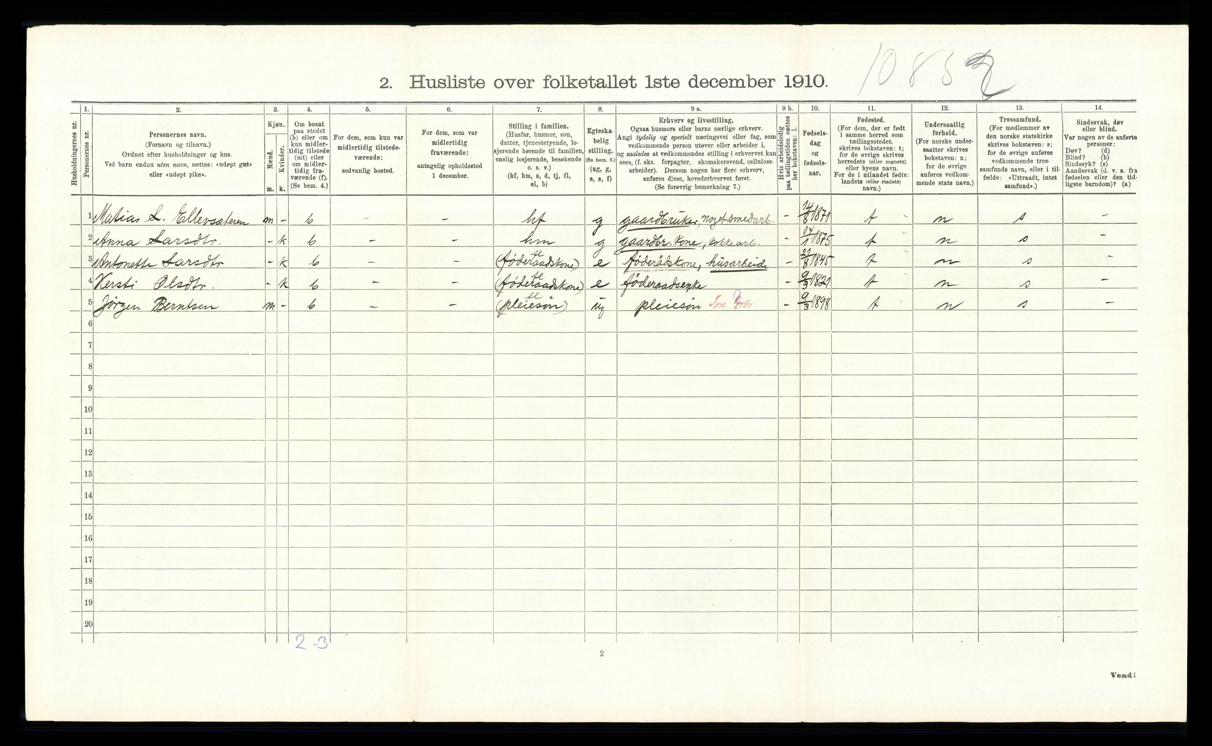 RA, 1910 census for Ringsaker, 1910, p. 3402