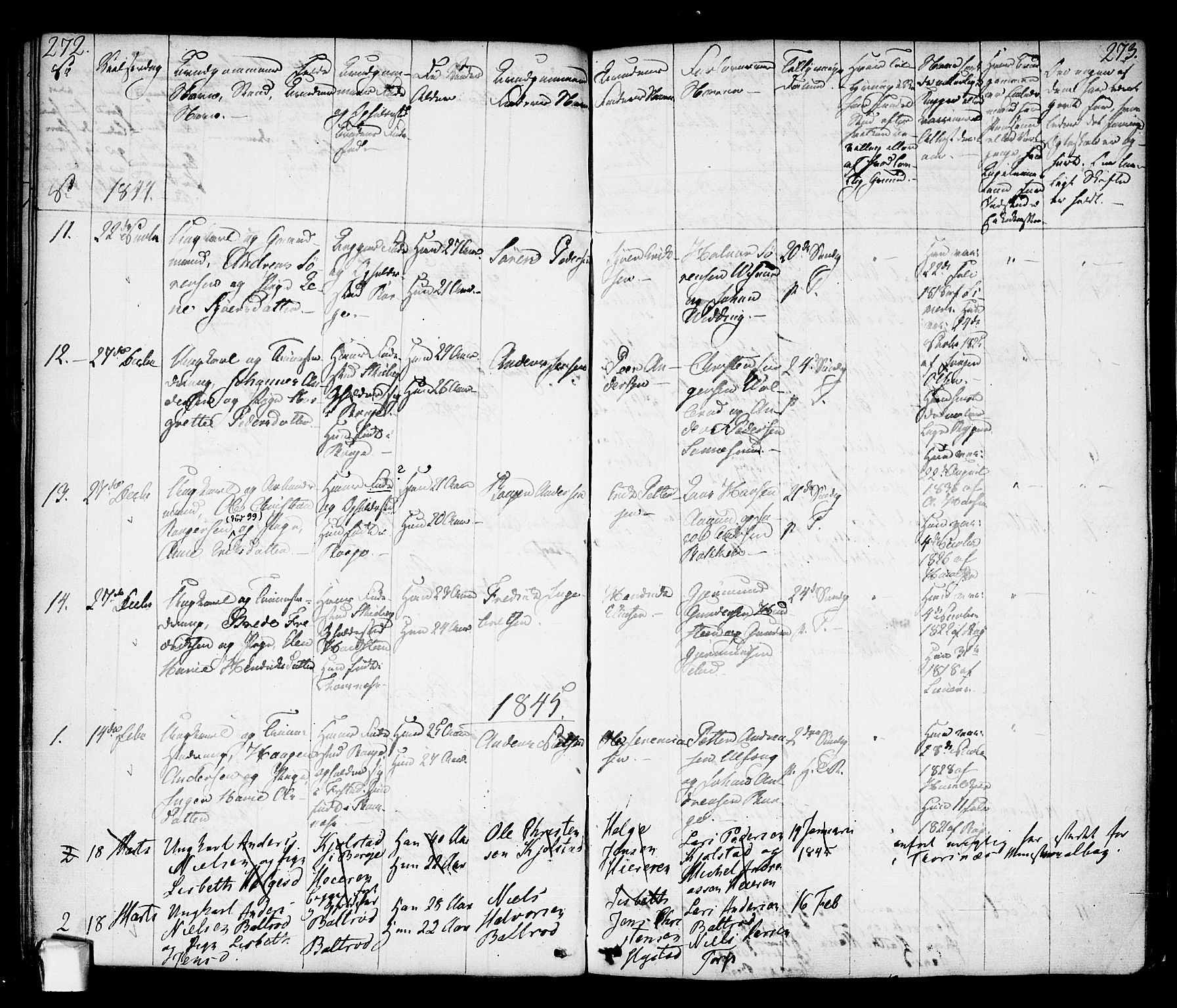 Borge prestekontor Kirkebøker, AV/SAO-A-10903/F/Fa/L0004: Parish register (official) no. I 4, 1836-1848, p. 272-273