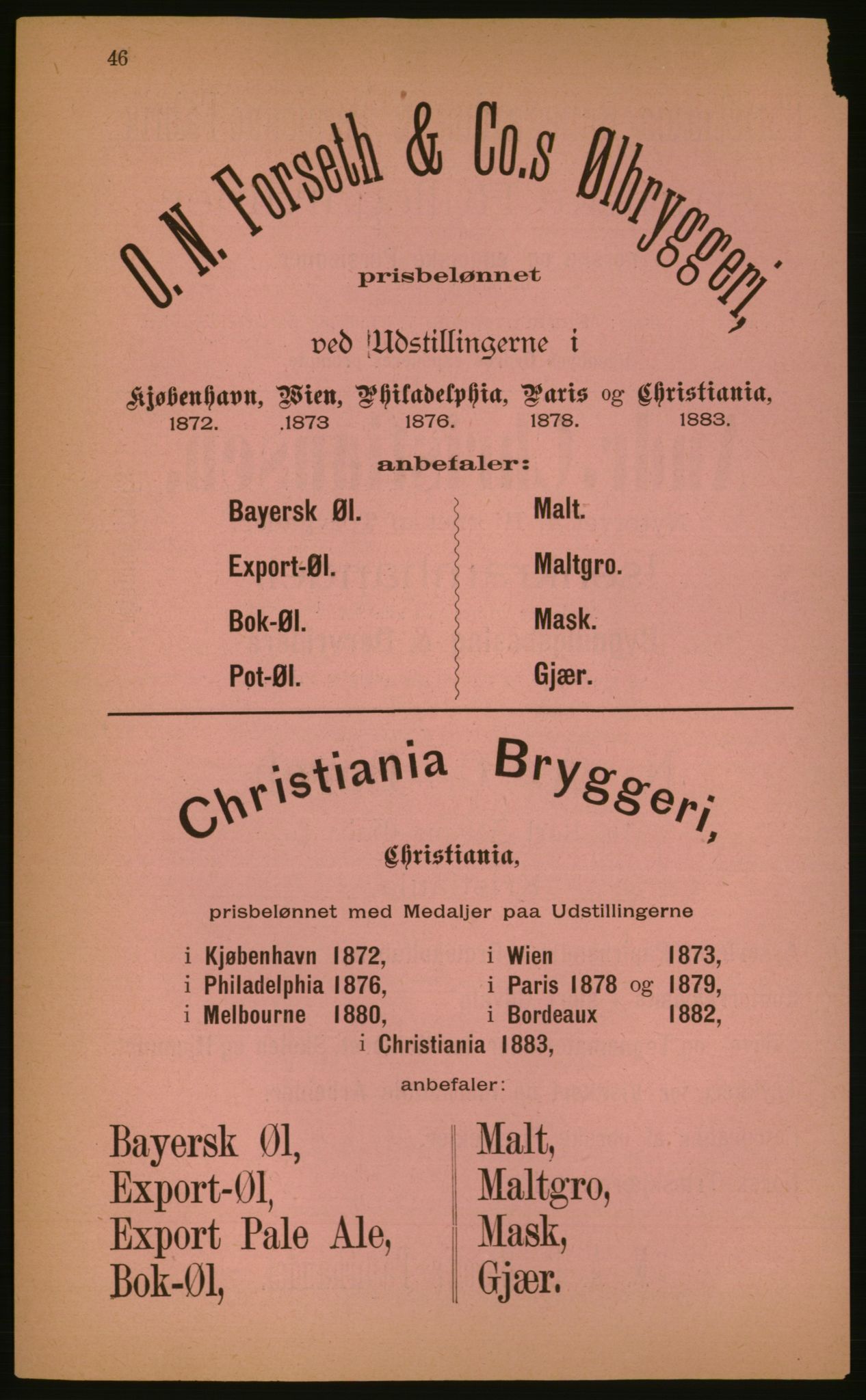 Kristiania/Oslo adressebok, PUBL/-, 1884, p. 46