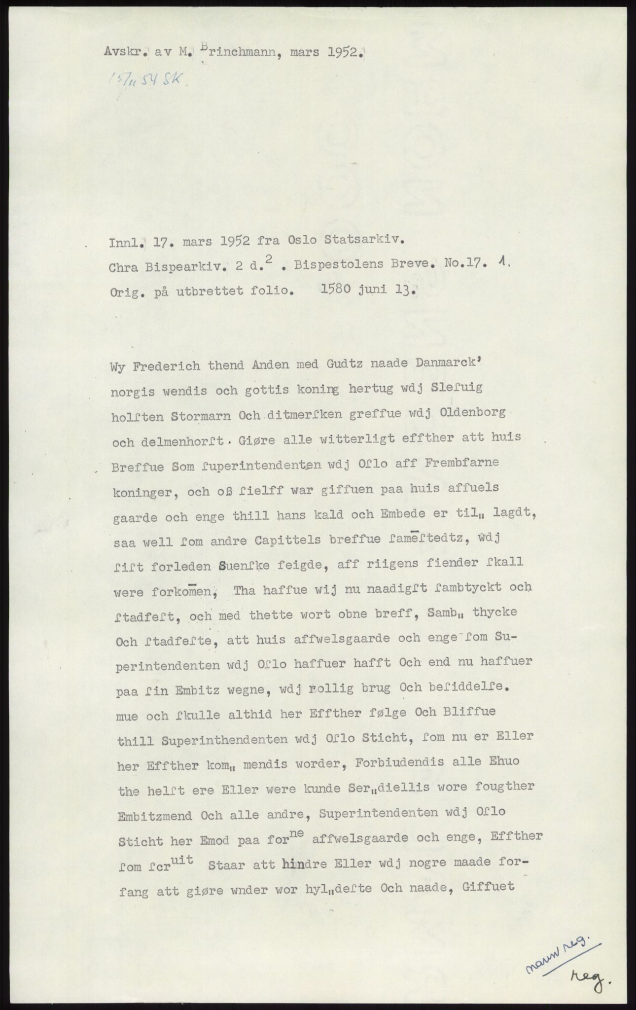 Samlinger til kildeutgivelse, Diplomavskriftsamlingen, RA/EA-4053/H/Ha, p. 993