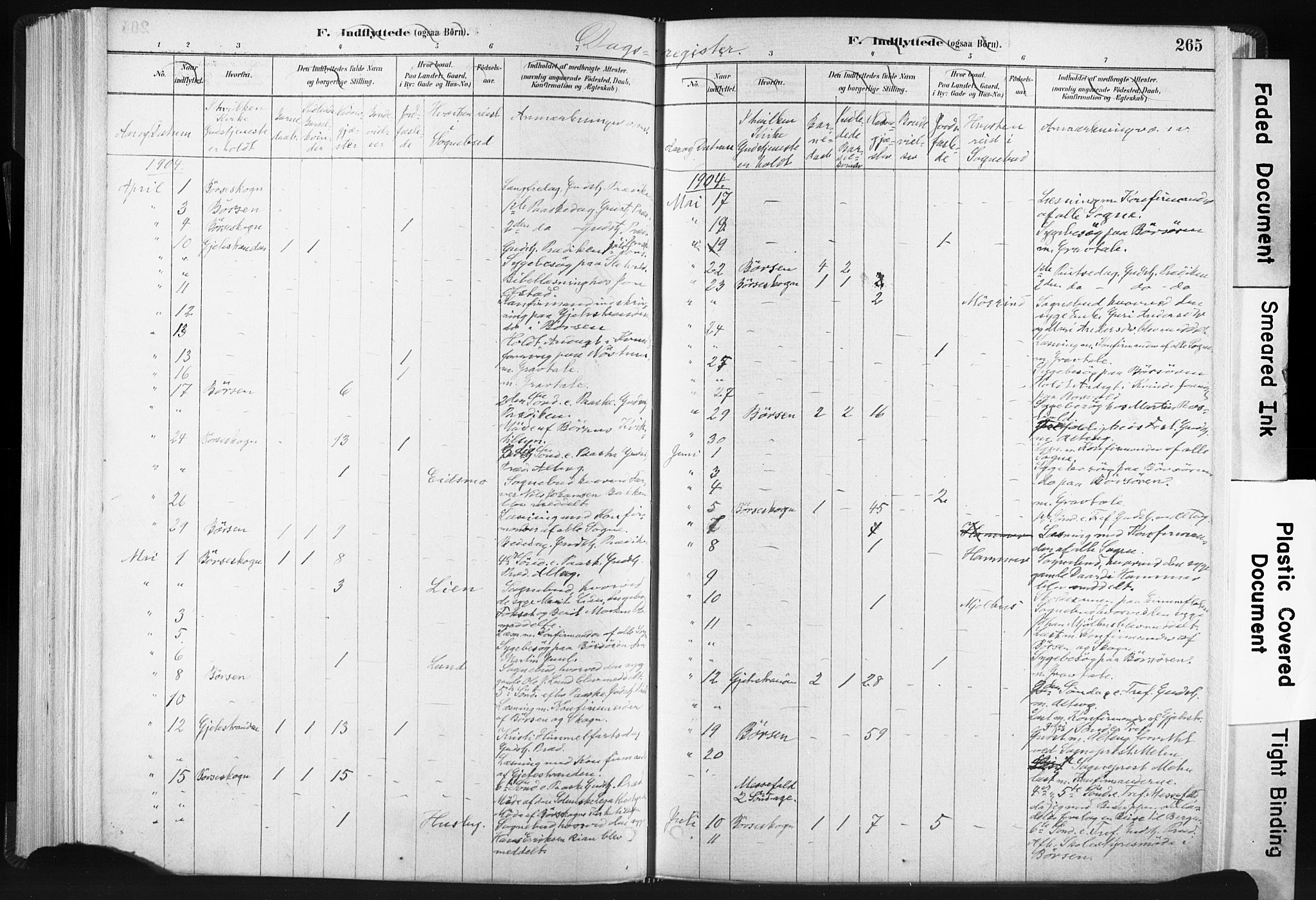Ministerialprotokoller, klokkerbøker og fødselsregistre - Sør-Trøndelag, SAT/A-1456/665/L0773: Parish register (official) no. 665A08, 1879-1905, p. 265