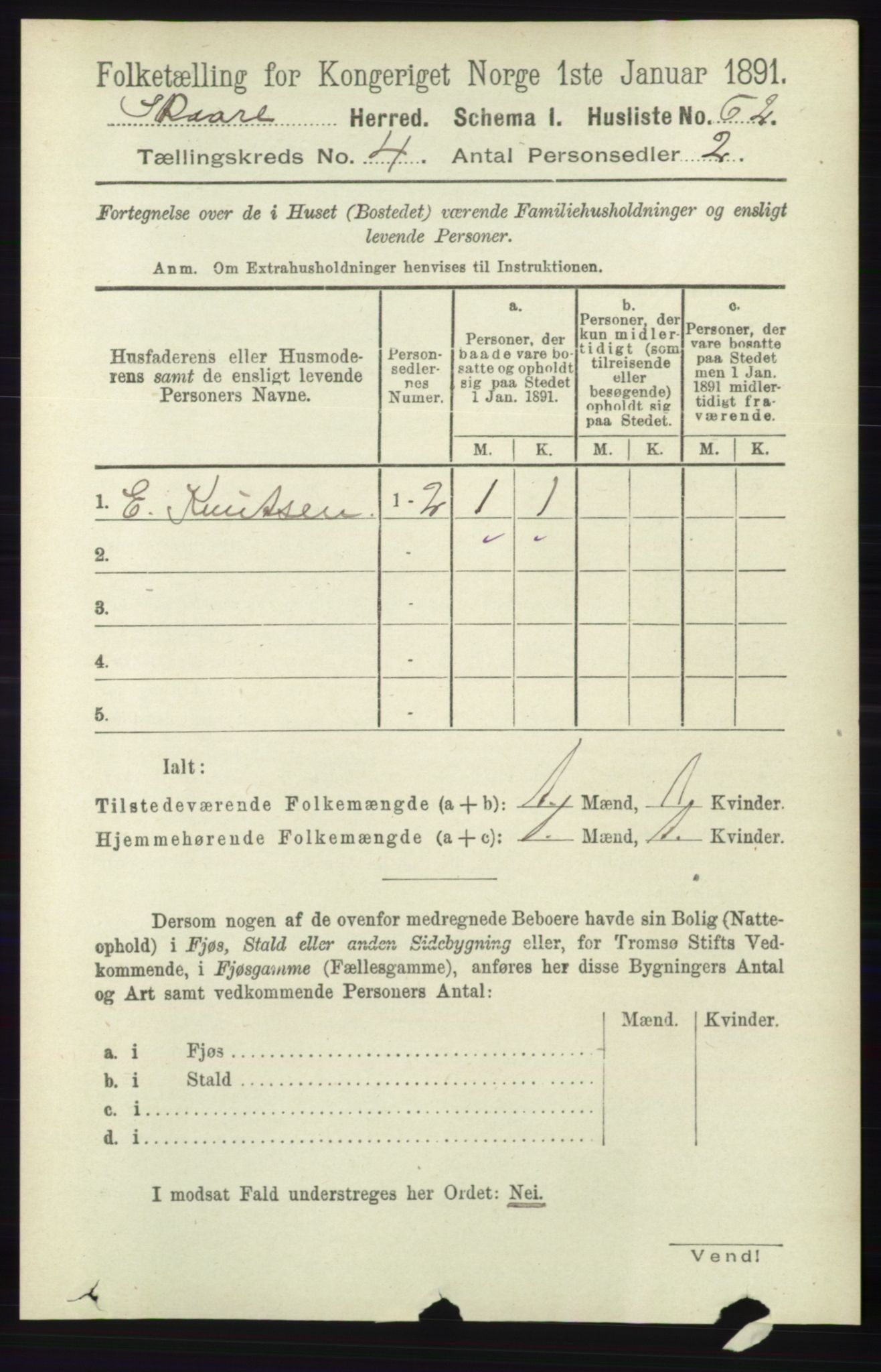 RA, 1891 census for 1153 Skåre, 1891, p. 1747