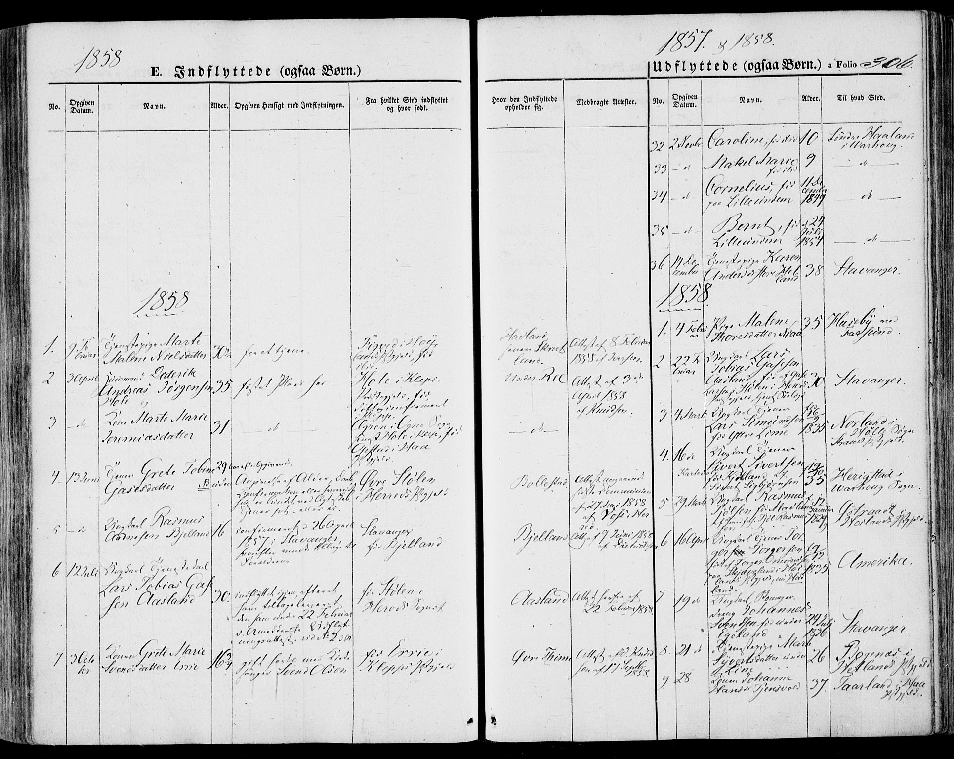 Lye sokneprestkontor, AV/SAST-A-101794/001/30BA/L0007: Parish register (official) no. A 6, 1856-1871, p. 306