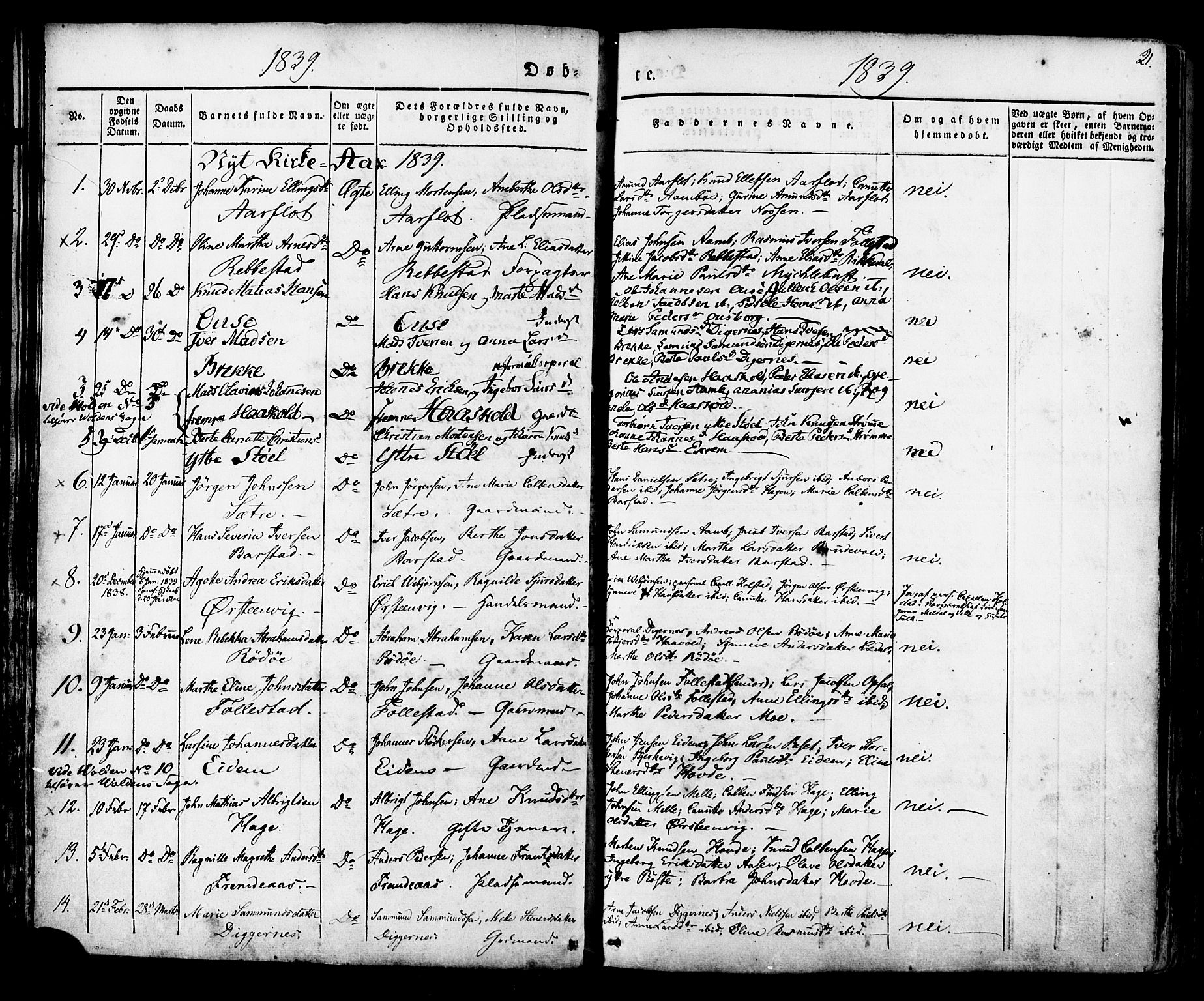 Ministerialprotokoller, klokkerbøker og fødselsregistre - Møre og Romsdal, AV/SAT-A-1454/513/L0174: Parish register (official) no. 513A01, 1831-1855, p. 21