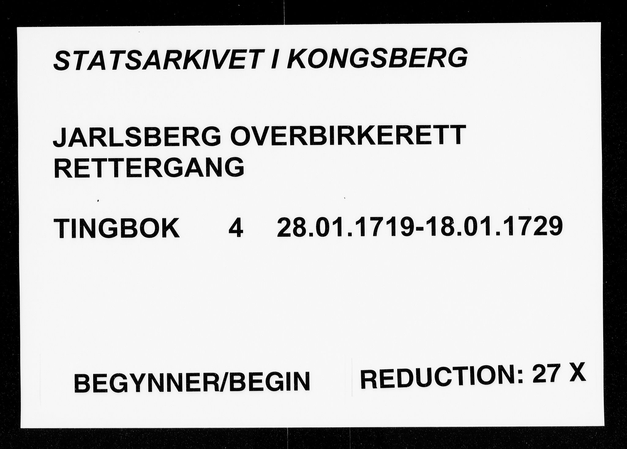 Jarlsberg overbirkerett, AV/SAKO-A-843/F/Fa/L0004: Tingbok, 1719-1729