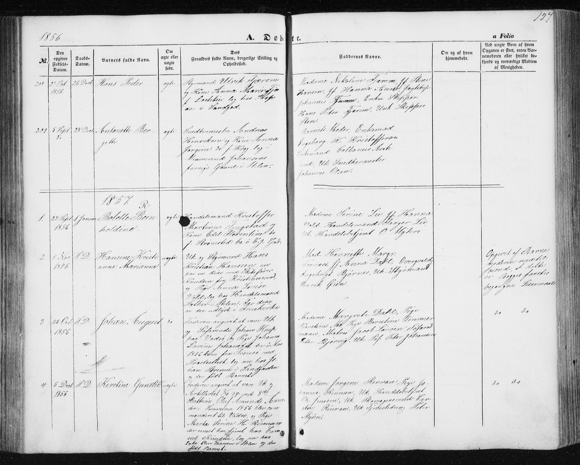 Ministerialprotokoller, klokkerbøker og fødselsregistre - Sør-Trøndelag, SAT/A-1456/602/L0112: Parish register (official) no. 602A10, 1848-1859, p. 127