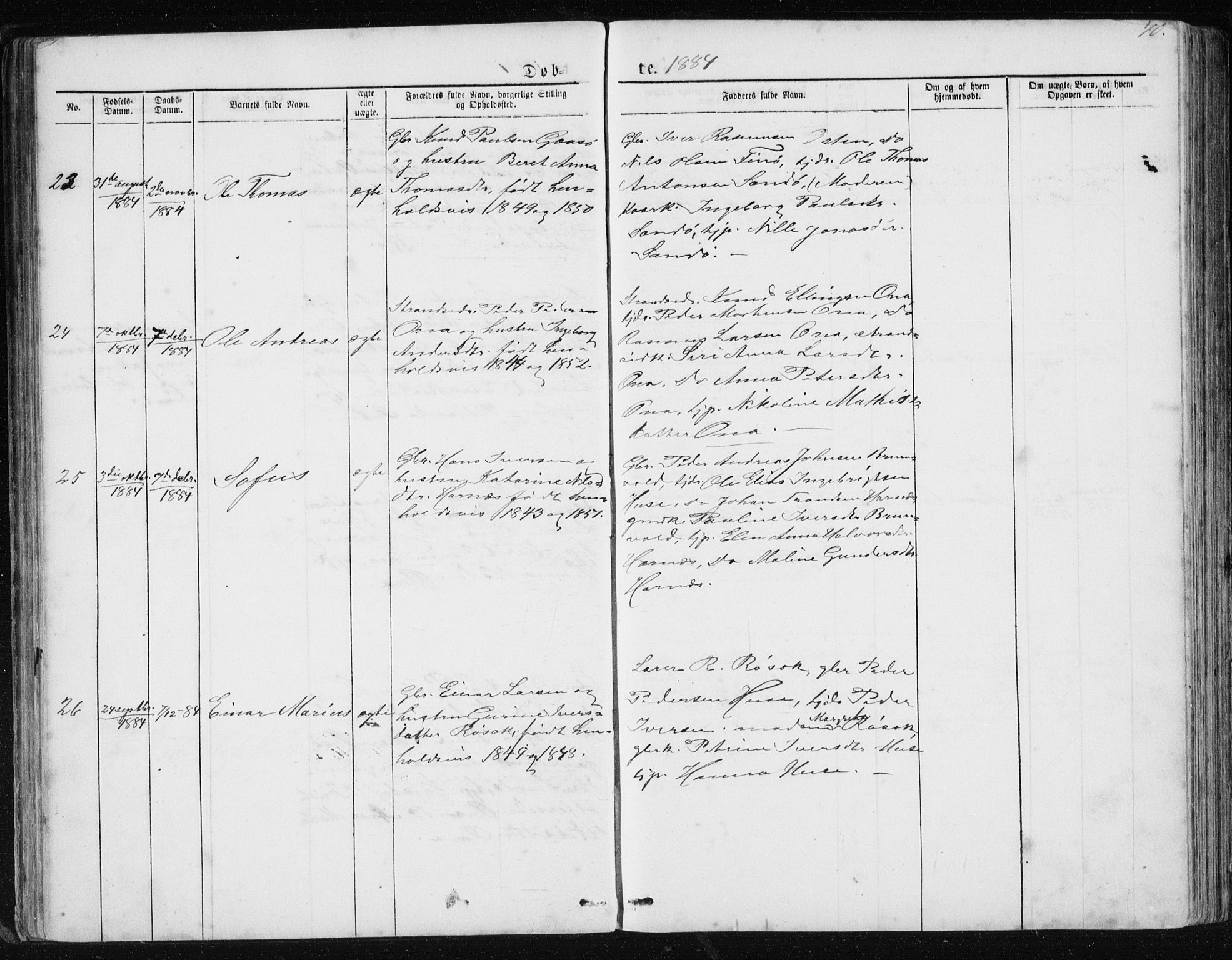 Ministerialprotokoller, klokkerbøker og fødselsregistre - Møre og Romsdal, SAT/A-1454/561/L0732: Parish register (copy) no. 561C02, 1867-1900, p. 70