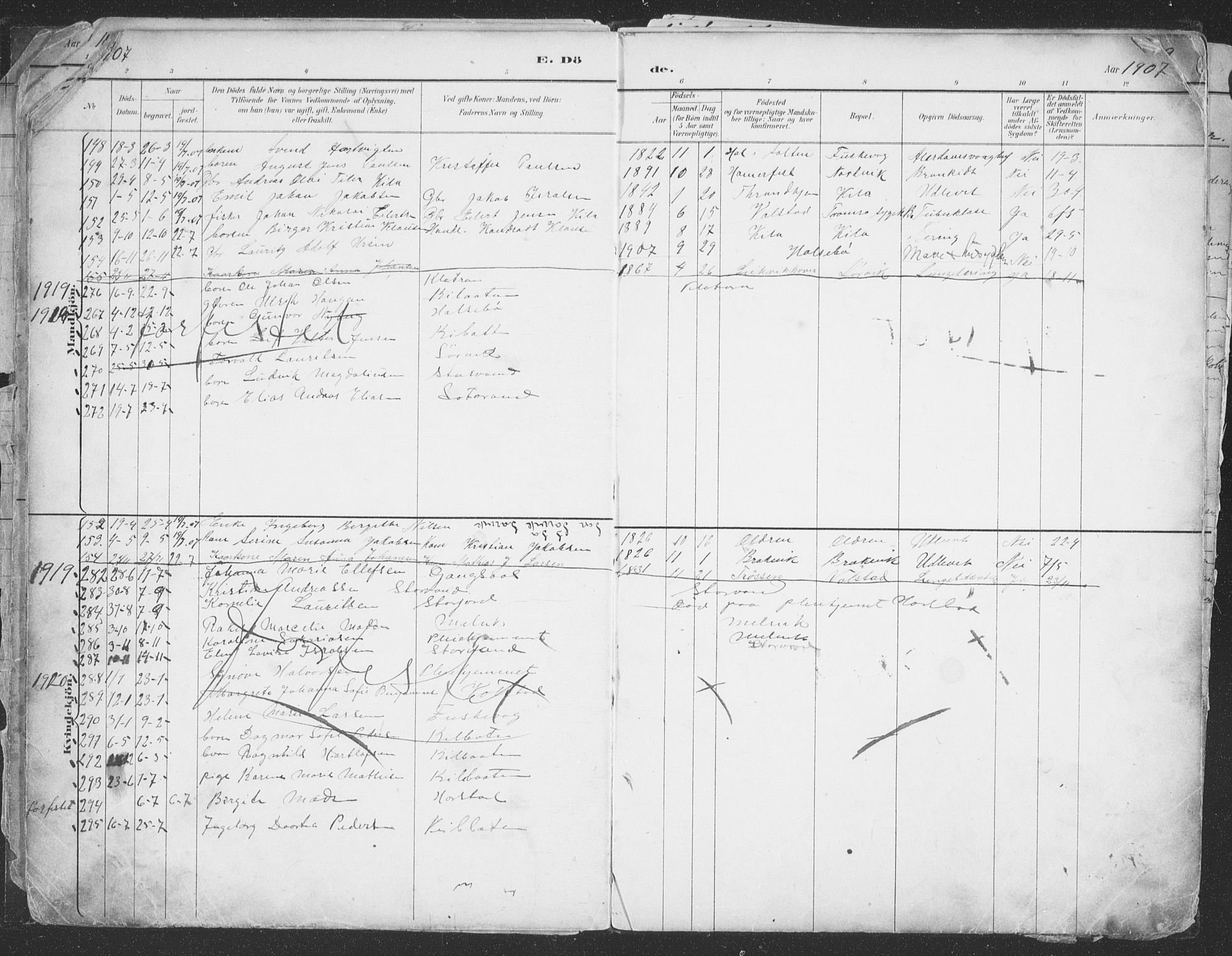 Trondenes sokneprestkontor, AV/SATØ-S-1319/H/Hb/L0013klokker: Parish register (copy) no. 13, 1891-1916