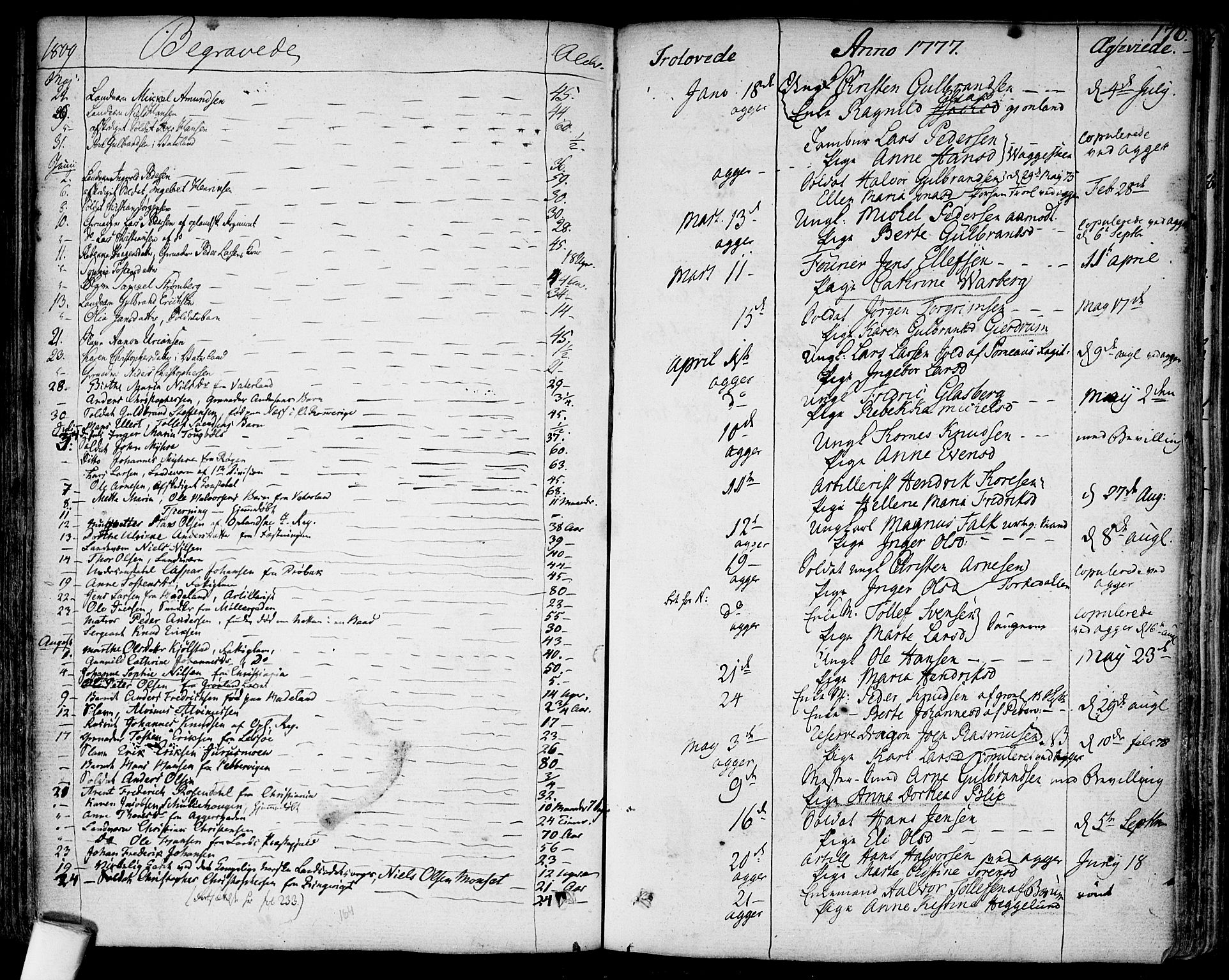 Garnisonsmenigheten Kirkebøker, SAO/A-10846/F/Fa/L0003: Parish register (official) no. 3, 1777-1809, p. 176