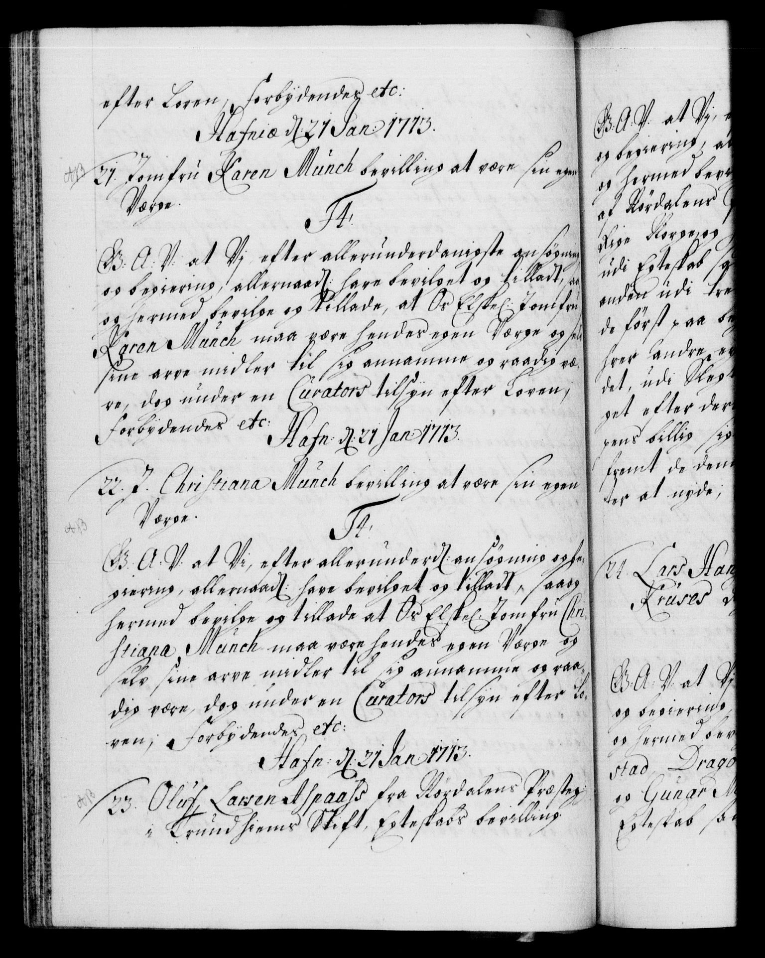 Danske Kanselli 1572-1799, AV/RA-EA-3023/F/Fc/Fca/Fcaa/L0021: Norske registre, 1712-1715, p. 88b