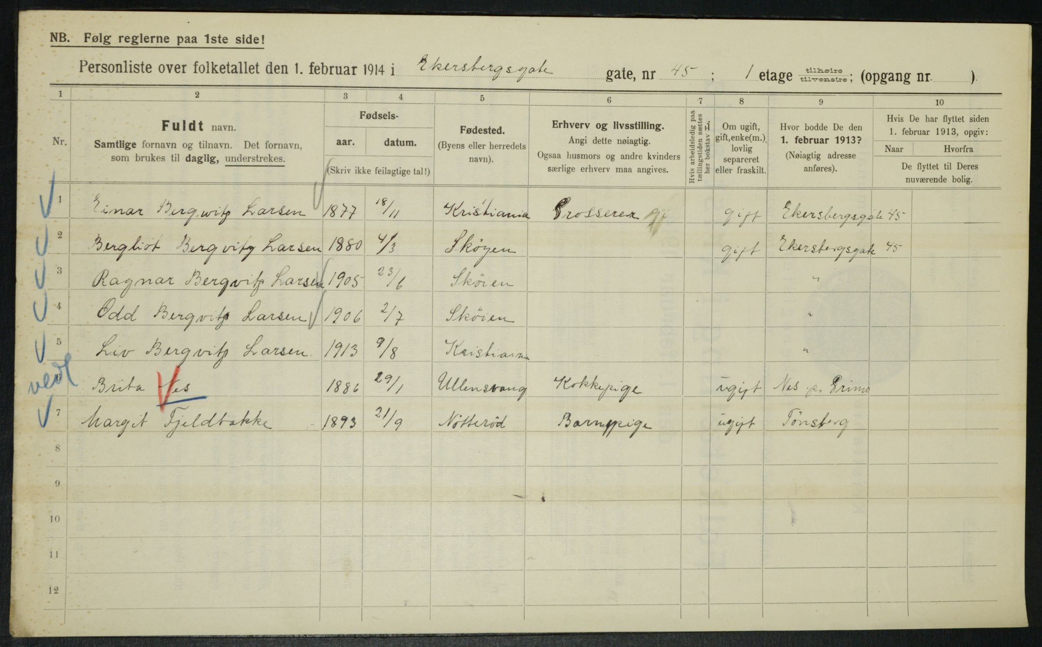 OBA, Municipal Census 1914 for Kristiania, 1914, p. 18860