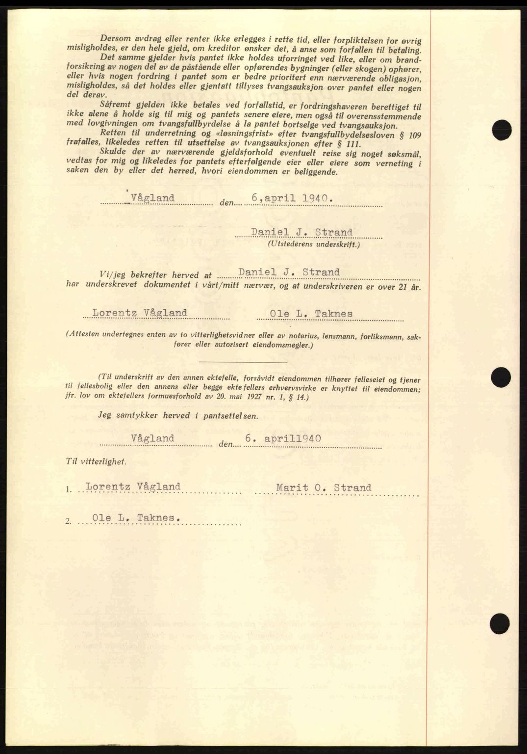 Nordmøre sorenskriveri, AV/SAT-A-4132/1/2/2Ca: Mortgage book no. B87, 1940-1941, Diary no: : 1522/1940