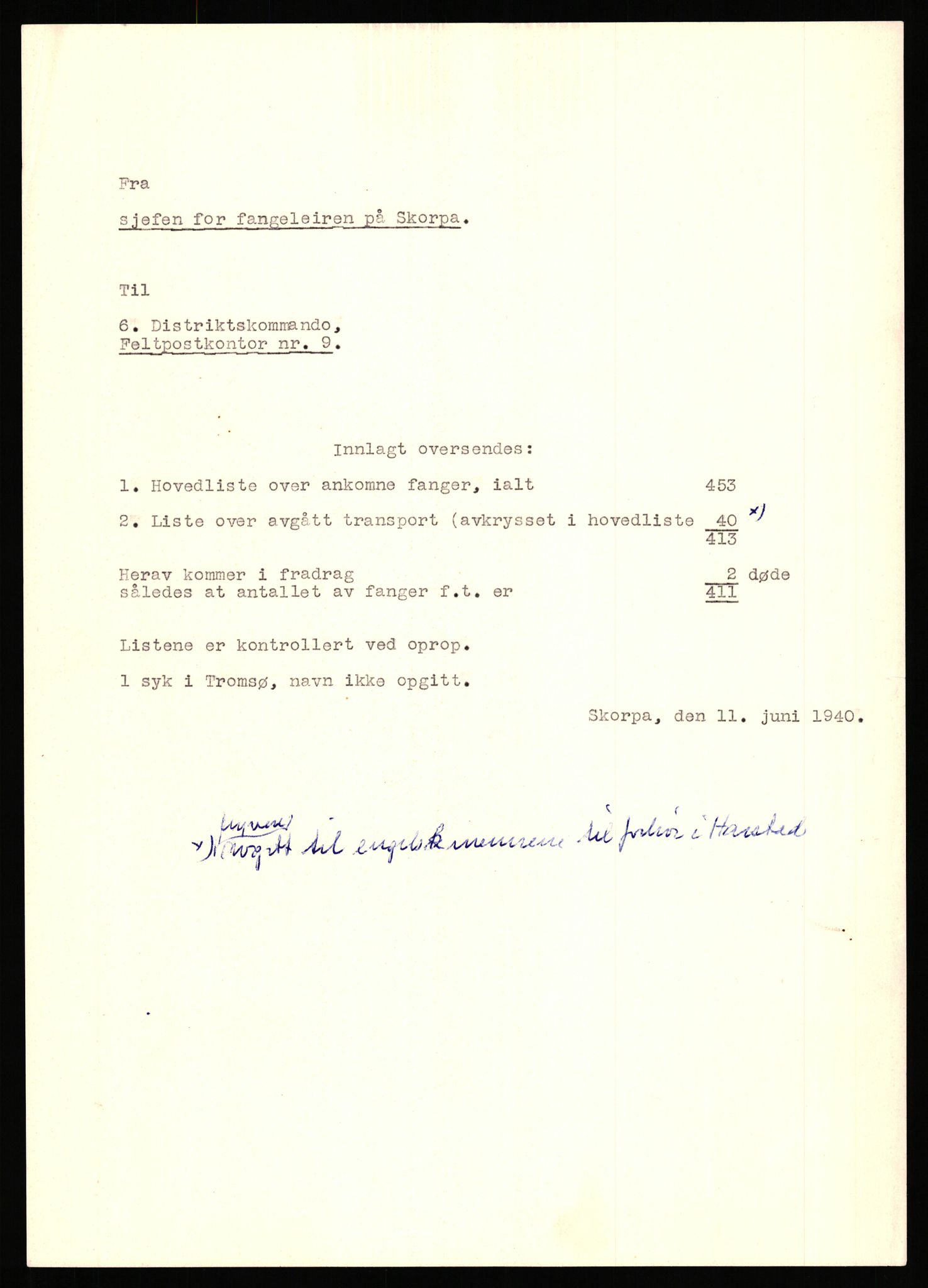 Forsvaret, Forsvarets krigshistoriske avdeling, AV/RA-RAFA-2017/Y/Yb/L0148: II-C-11-630-631  -  6. Divisjon, 1940-1964, p. 255