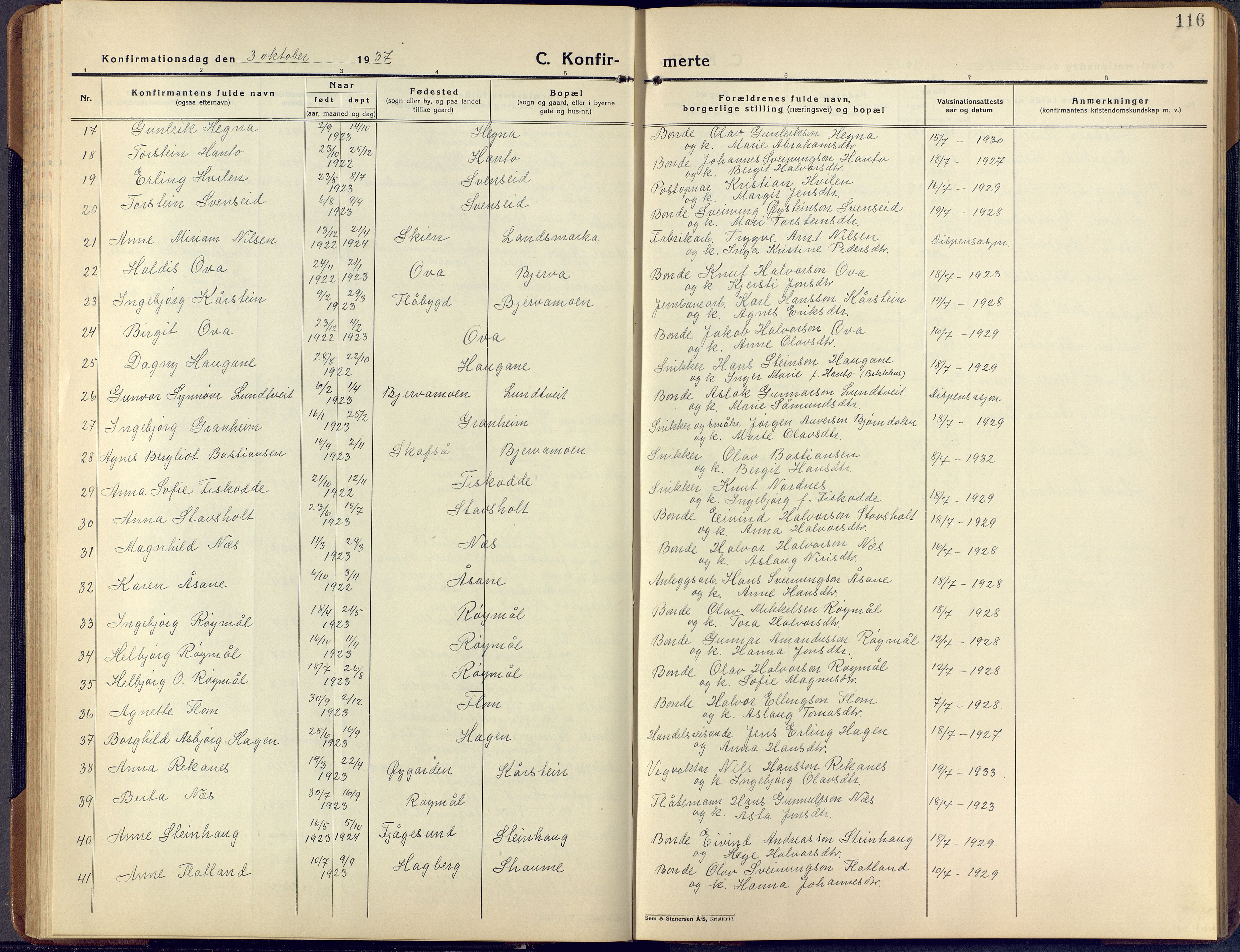 Lunde kirkebøker, SAKO/A-282/F/Fa/L0006: Parish register (official) no. I 6, 1922-1940, p. 116