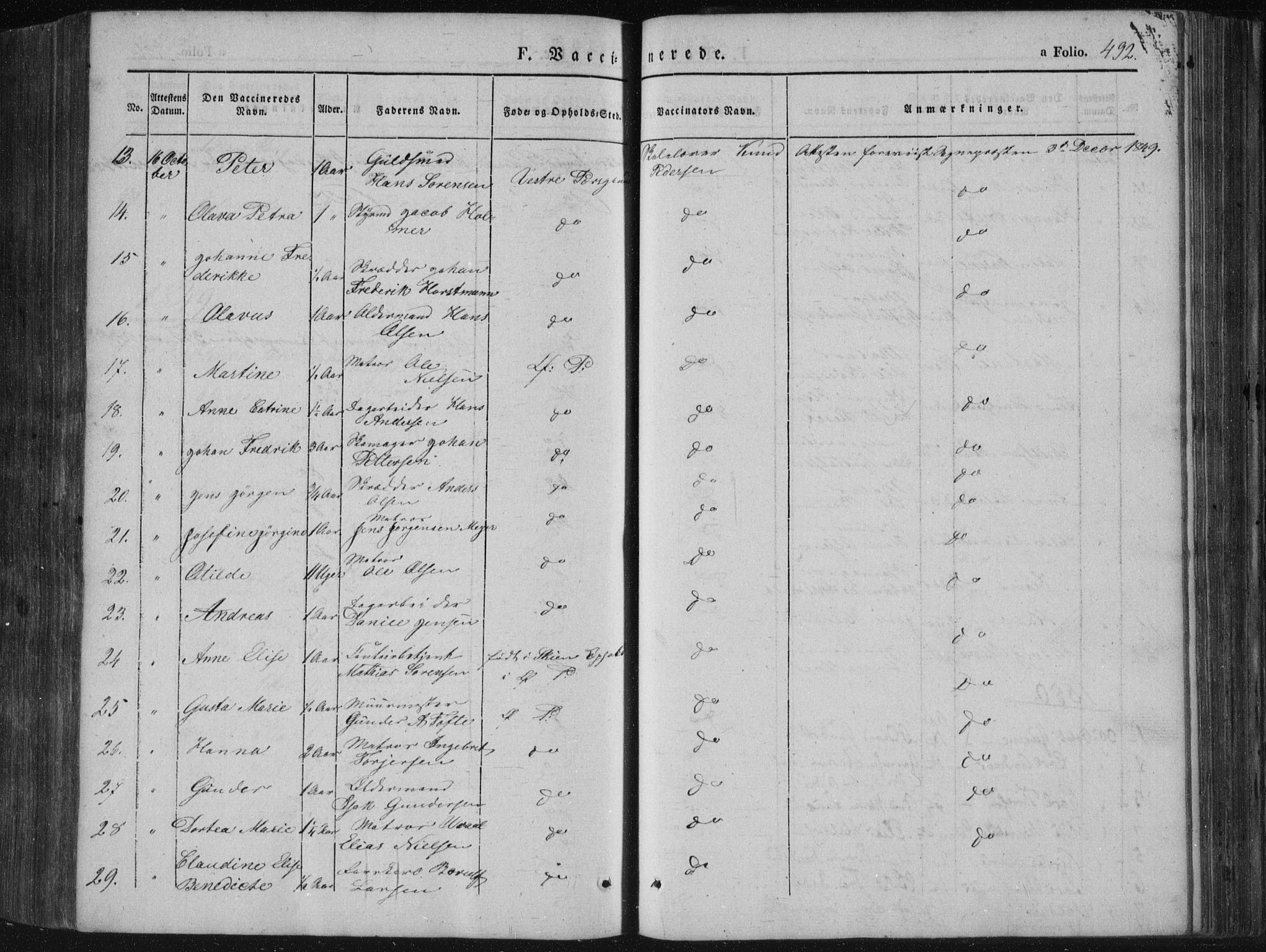 Porsgrunn kirkebøker , SAKO/A-104/F/Fa/L0006: Parish register (official) no. 6, 1841-1857, p. 492
