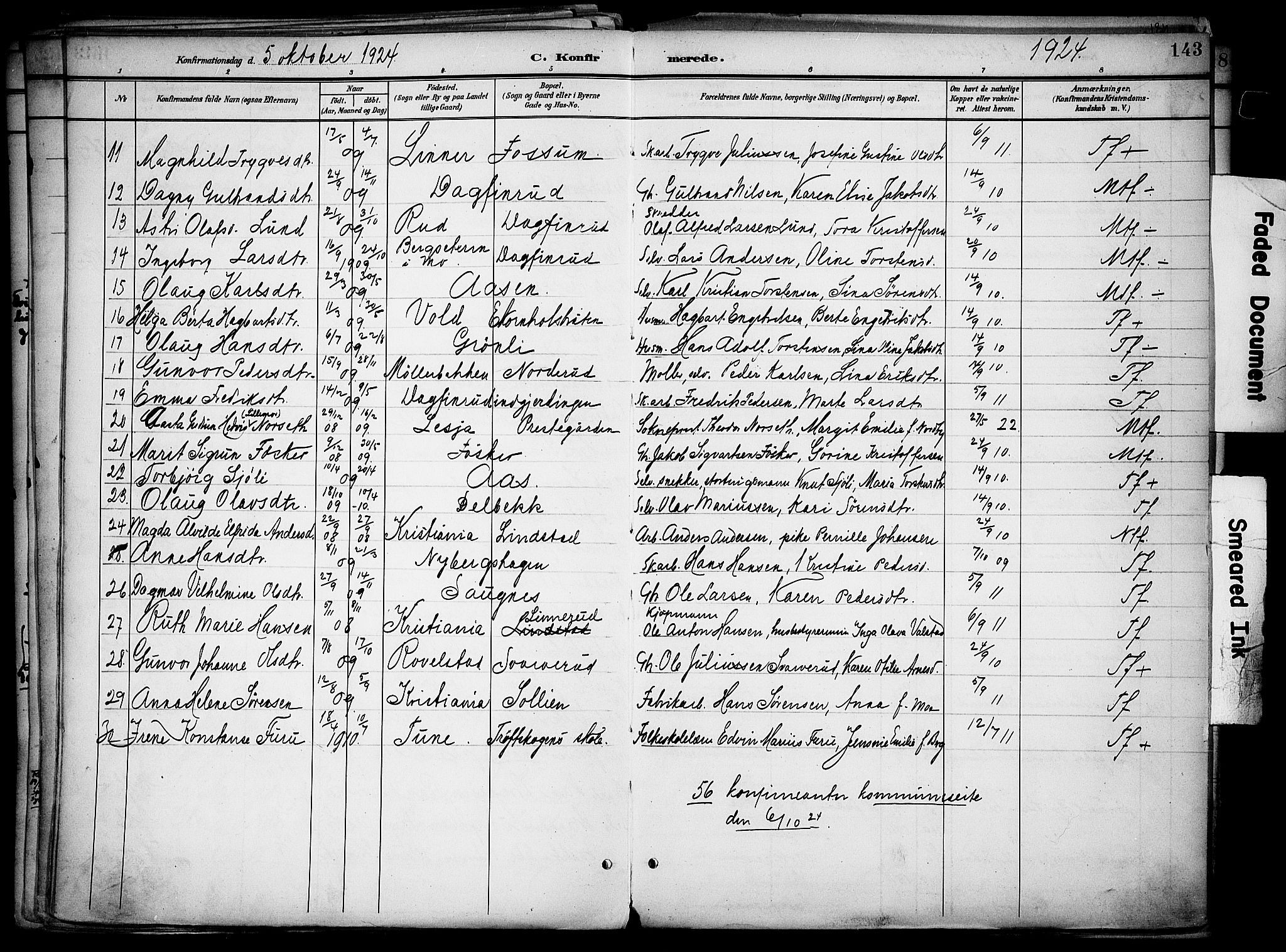 Nord-Odal prestekontor, AV/SAH-PREST-032/H/Ha/Haa/L0007: Parish register (official) no. 7, 1902-1926, p. 143