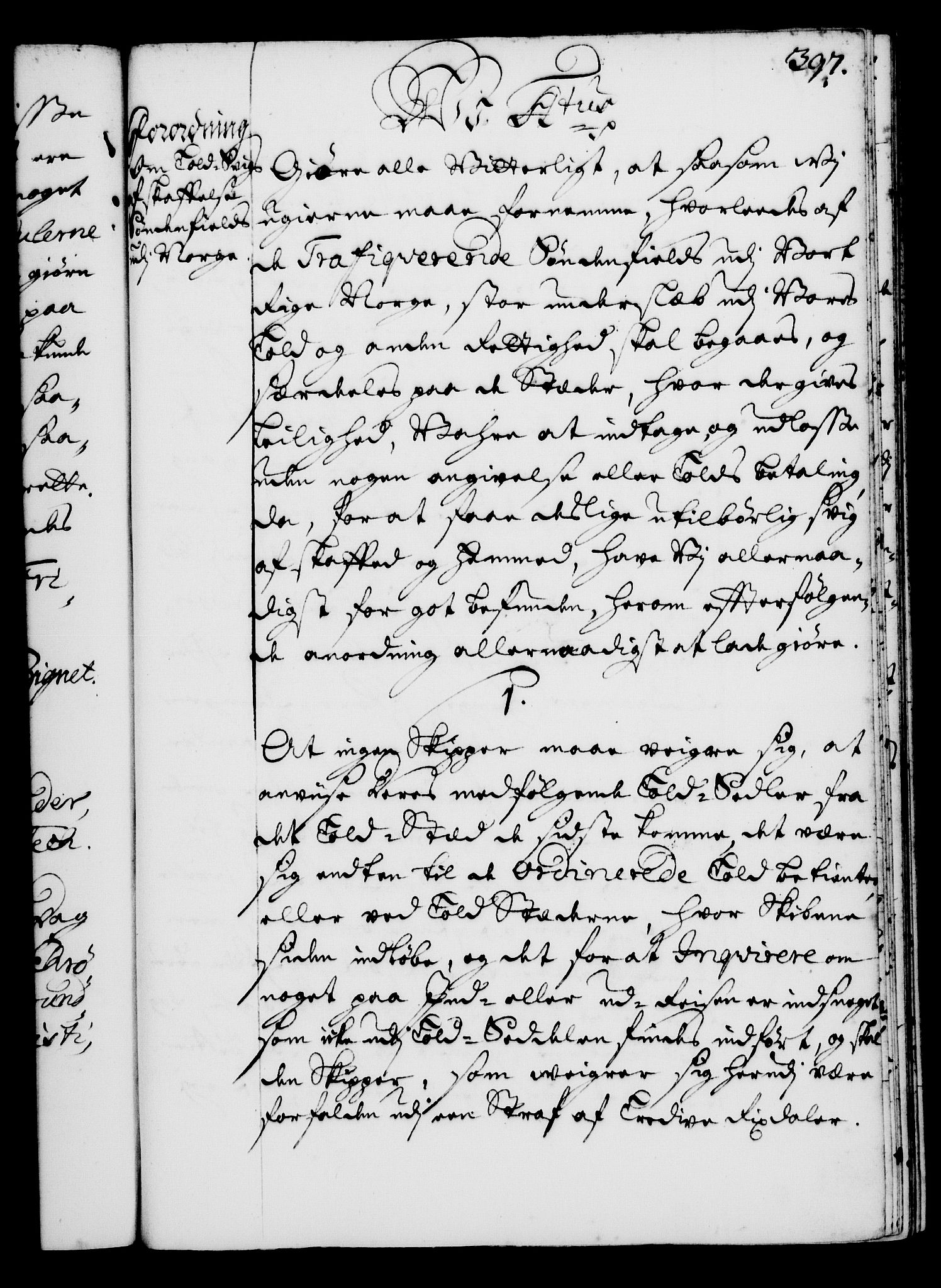 Rentekammeret, Kammerkanselliet, AV/RA-EA-3111/G/Gg/Gga/L0001: Norsk ekspedisjonsprotokoll med register (merket RK 53.1), 1720-1723, p. 397