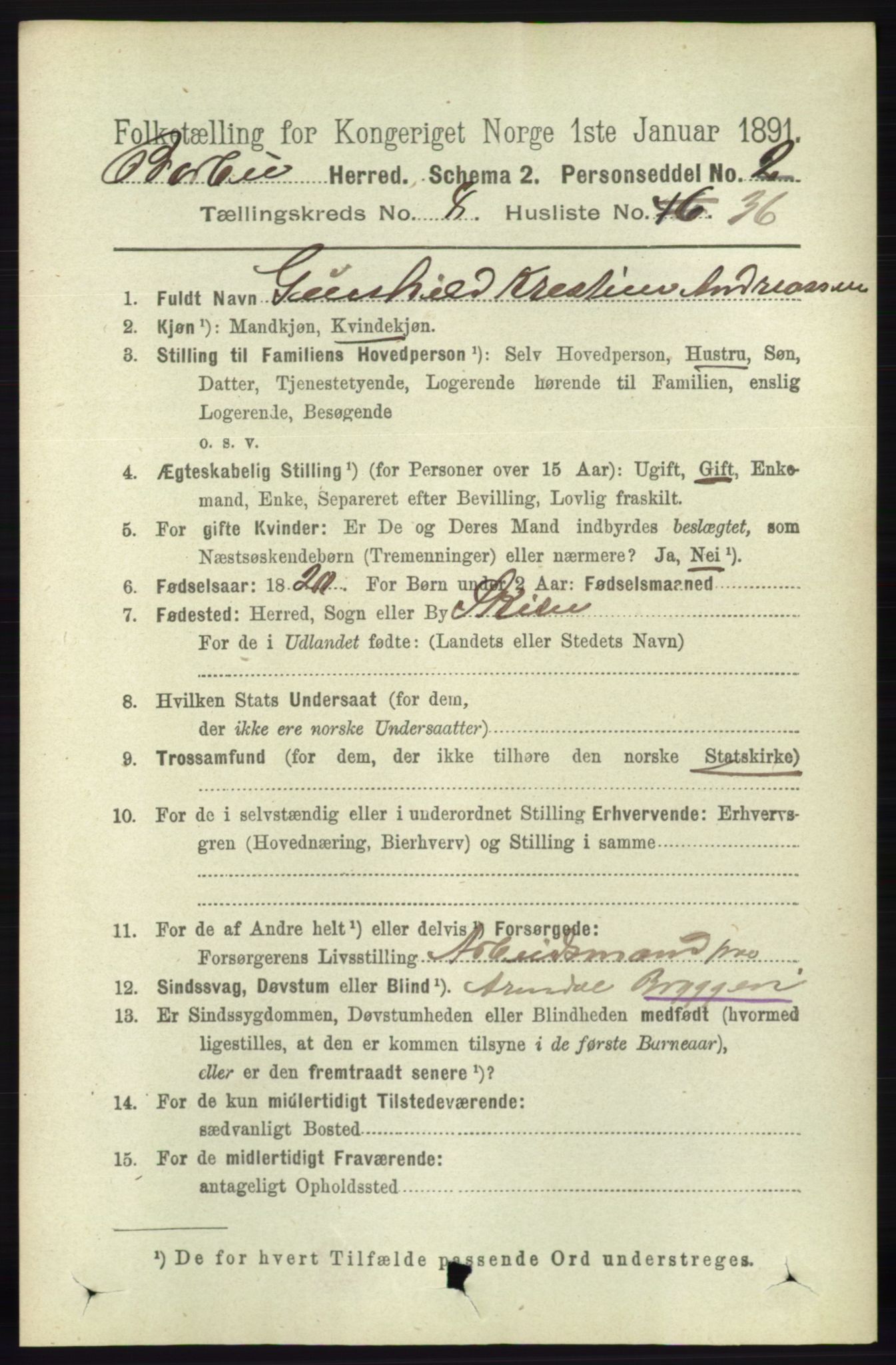 RA, 1891 census for 0990 Barbu, 1891, p. 6204