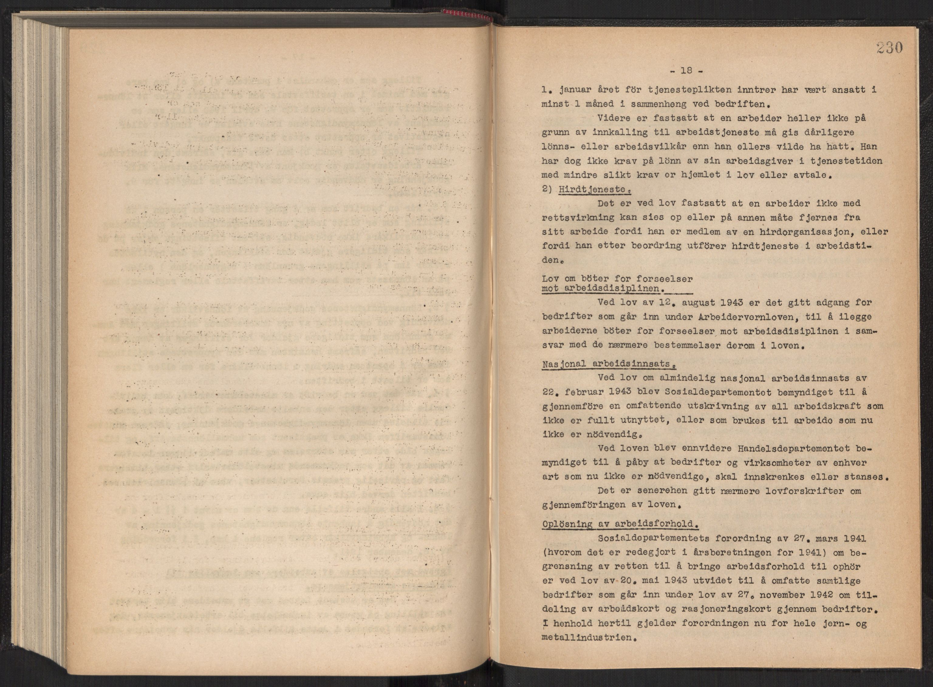 Teknologibedriftenes Landsforening TBL, AV/RA-PA-1700/A/Ad/L0006: Årsberetning med register, 1937-1943, p. 230