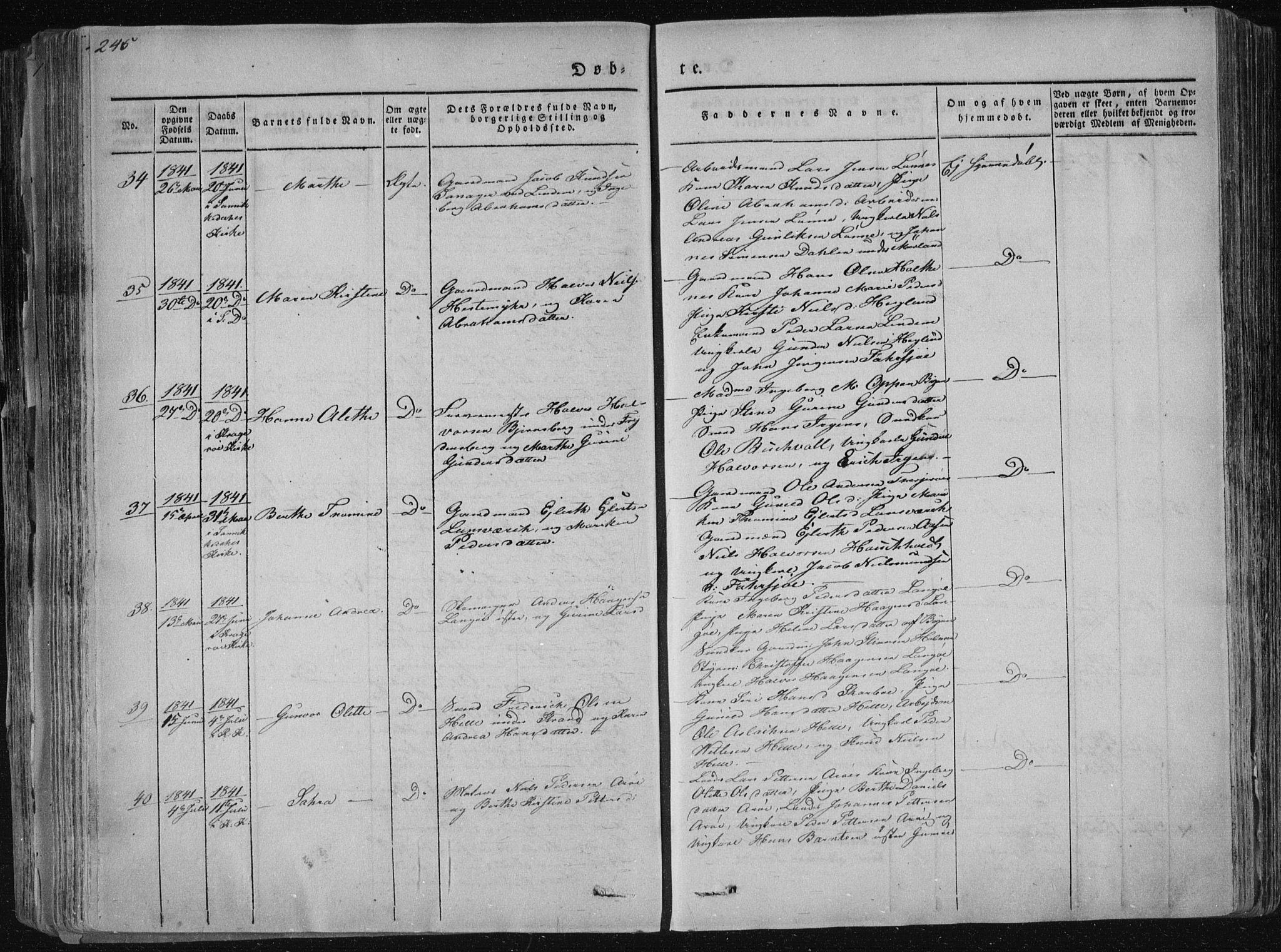 Sannidal kirkebøker, AV/SAKO-A-296/F/Fa/L0006: Parish register (official) no. 6, 1831-1847, p. 245