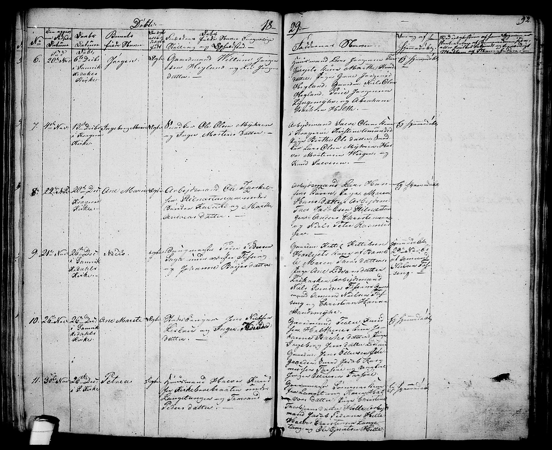Sannidal kirkebøker, SAKO/A-296/F/Fa/L0005: Parish register (official) no. 5, 1823-1830, p. 92