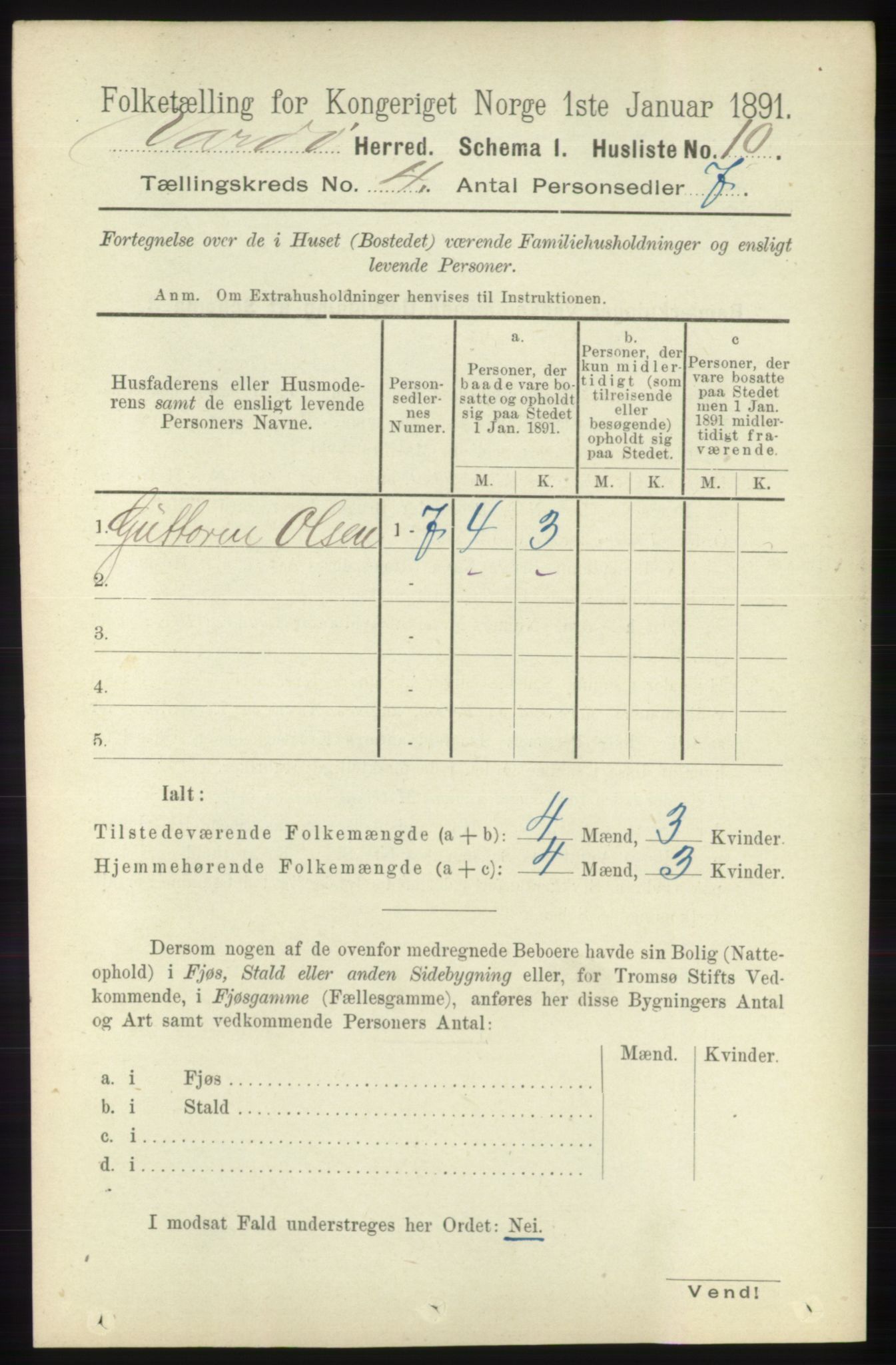 RA, 1891 census for 2028 Vardø, 1891, p. 1064