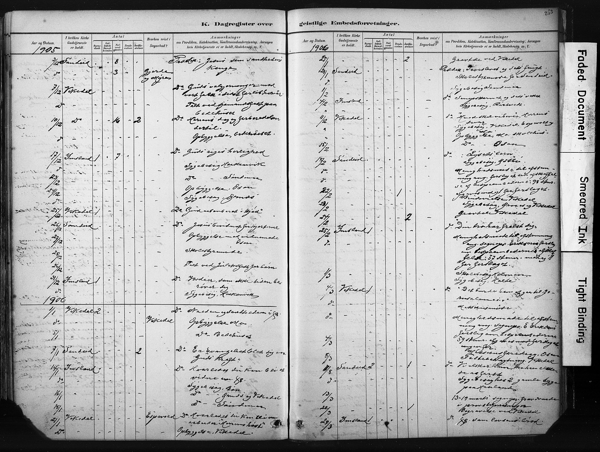 Vikedal sokneprestkontor, AV/SAST-A-101840/01/IV: Parish register (official) no. A 10, 1884-1907, p. 253