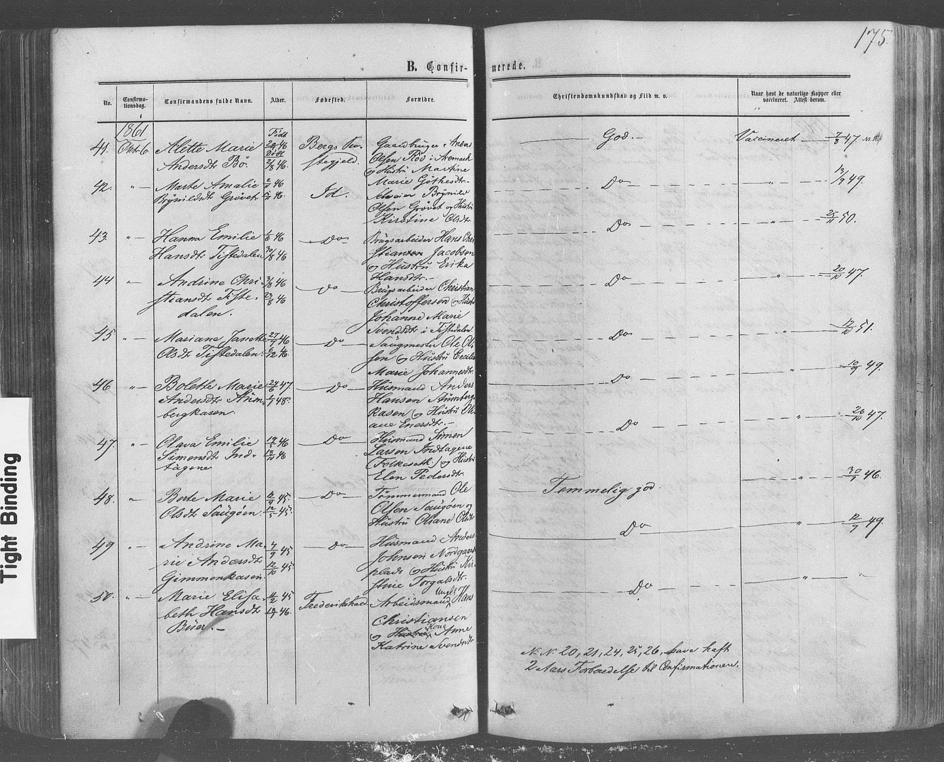 Idd prestekontor Kirkebøker, AV/SAO-A-10911/F/Fc/L0005: Parish register (official) no. III 5, 1861-1877, p. 175