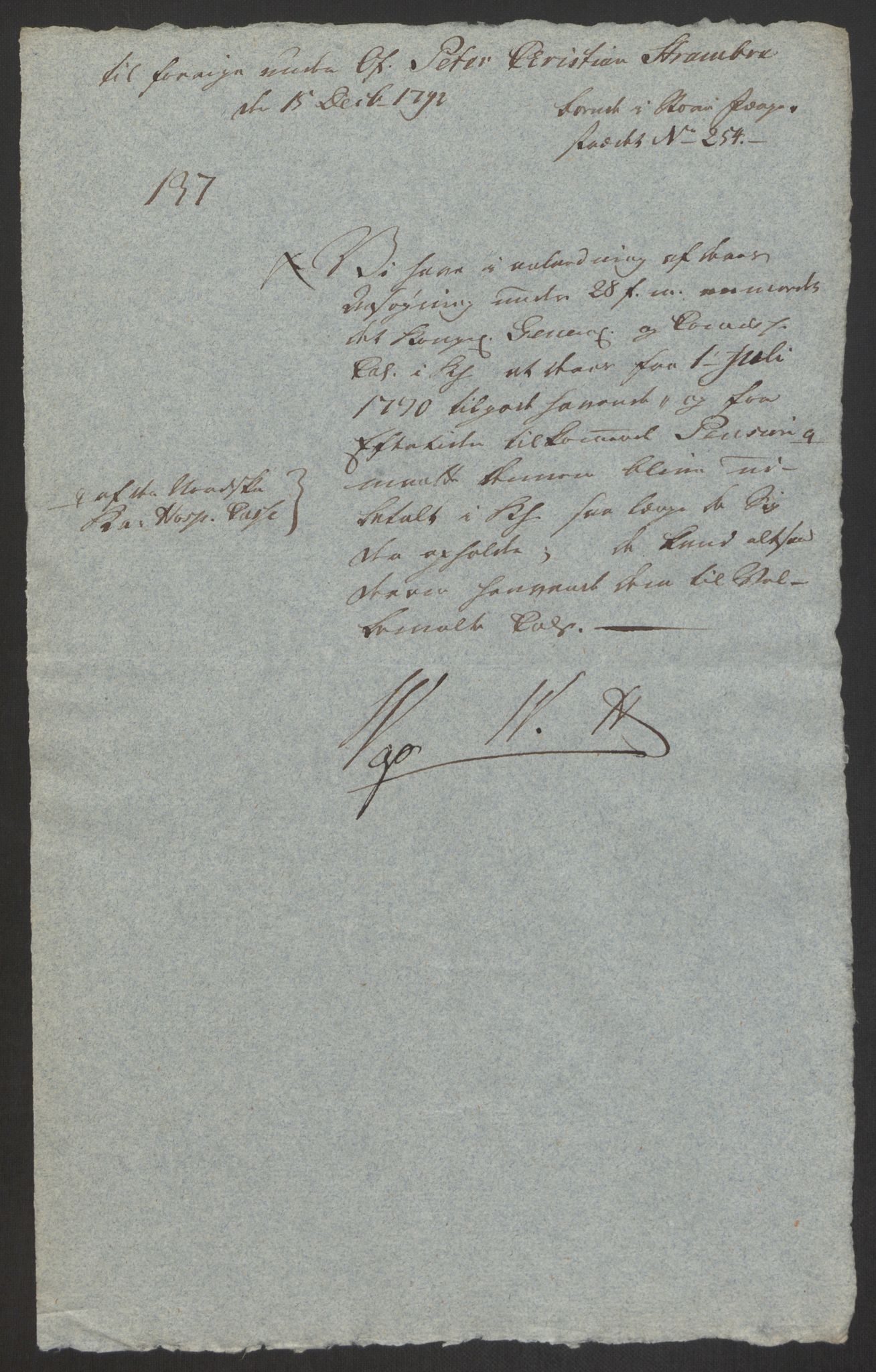 Forsvaret, Den norske kvesthuskasse/krigshospitalkasse, AV/RA-RAFA-1887/F/Fa/L0008: Konsepter, 1790-1793, p. 985
