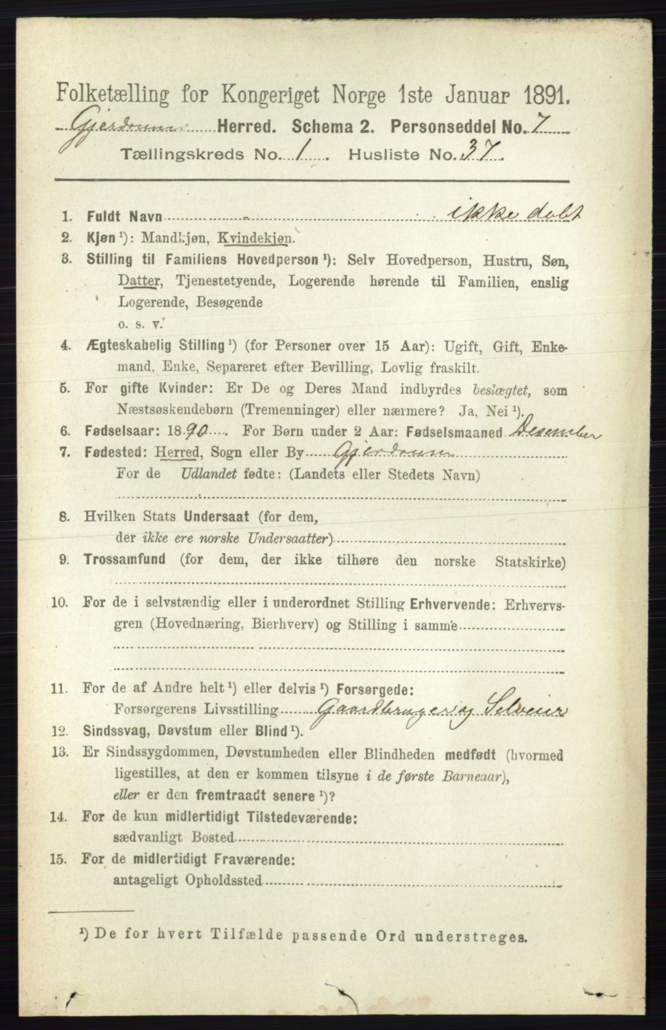 RA, 1891 census for 0234 Gjerdrum, 1891, p. 328