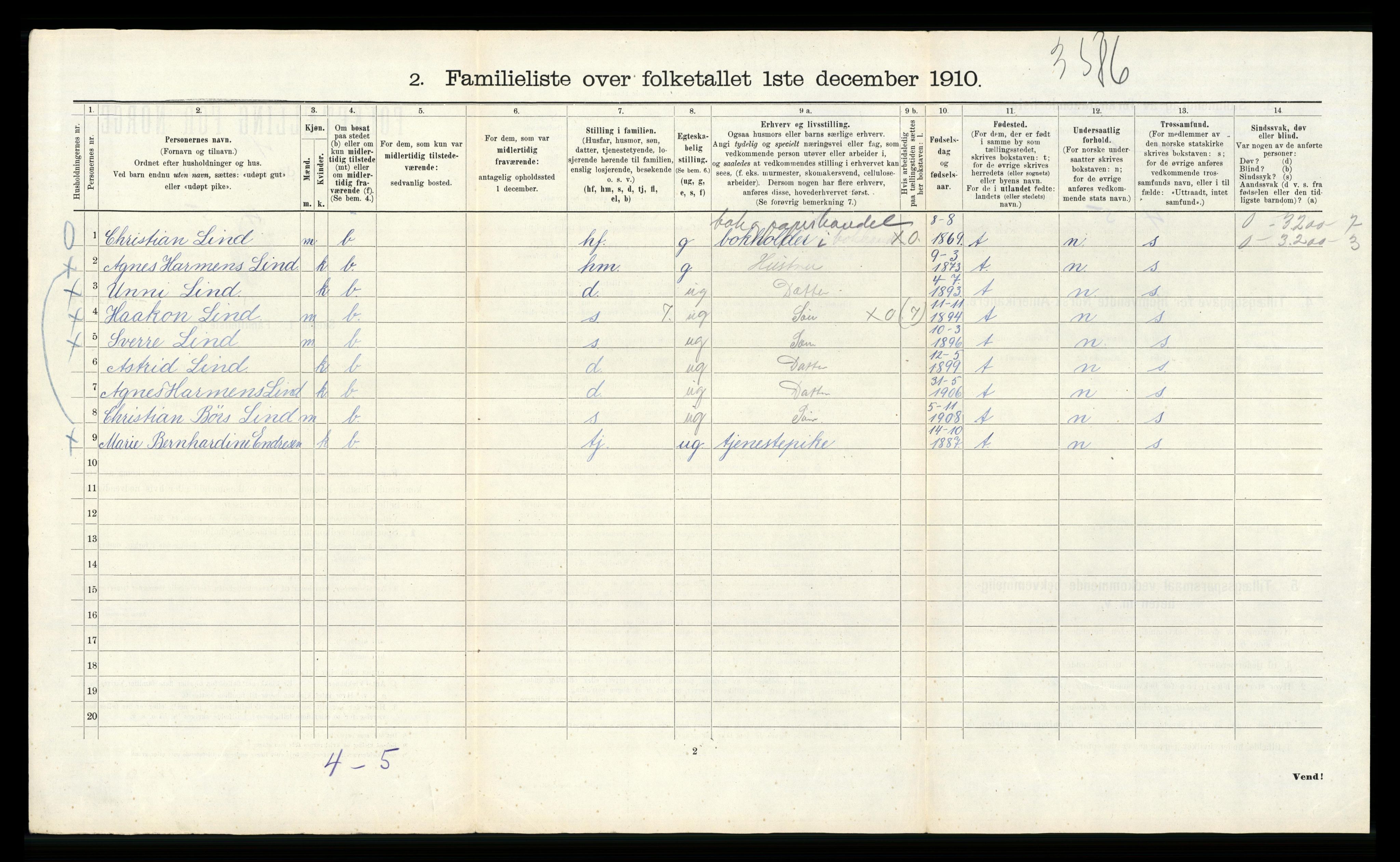 RA, 1910 census for Bergen, 1910, p. 4776