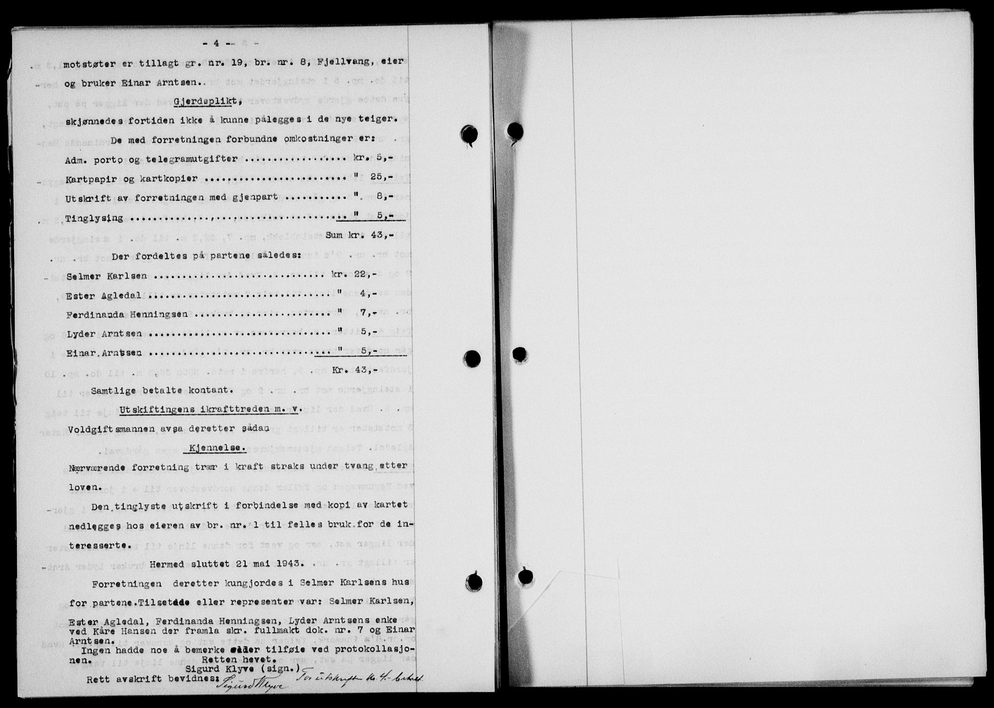 Lofoten sorenskriveri, SAT/A-0017/1/2/2C/L0011a: Mortgage book no. 11a, 1943-1943, Diary no: : 1278/1943