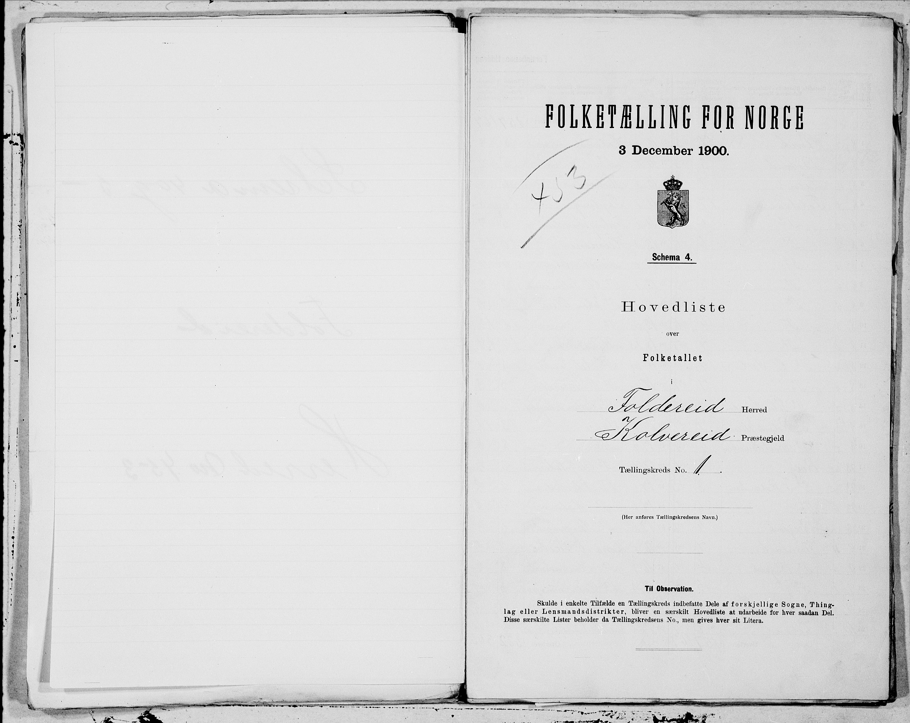 SAT, 1900 census for Foldereid, 1900, p. 2