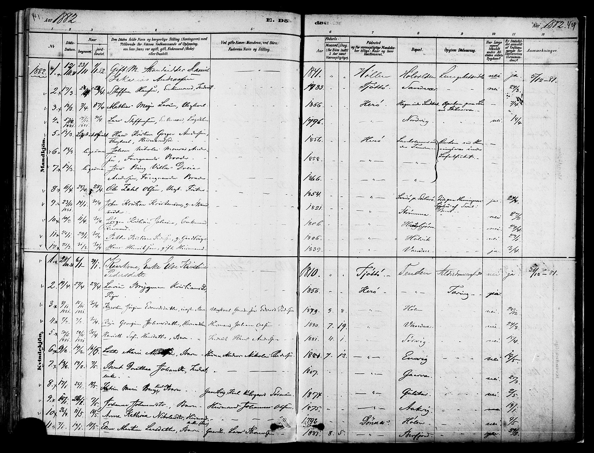 Ministerialprotokoller, klokkerbøker og fødselsregistre - Nordland, AV/SAT-A-1459/834/L0507: Parish register (official) no. 834A05, 1878-1892, p. 429