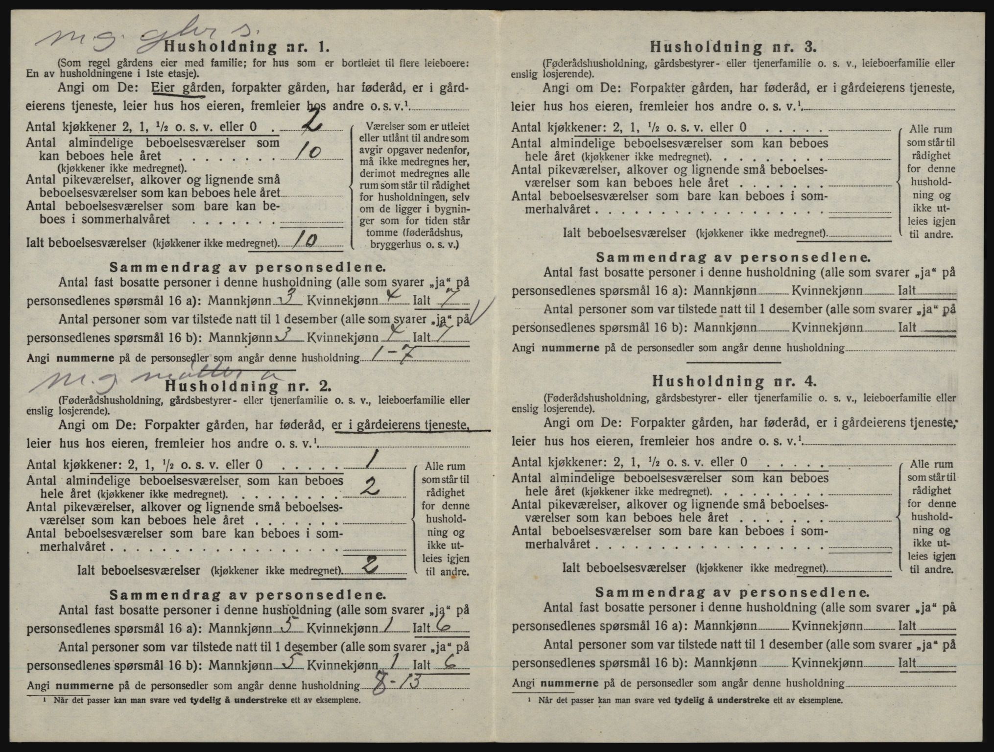 SAO, 1920 census for Aremark, 1920, p. 464